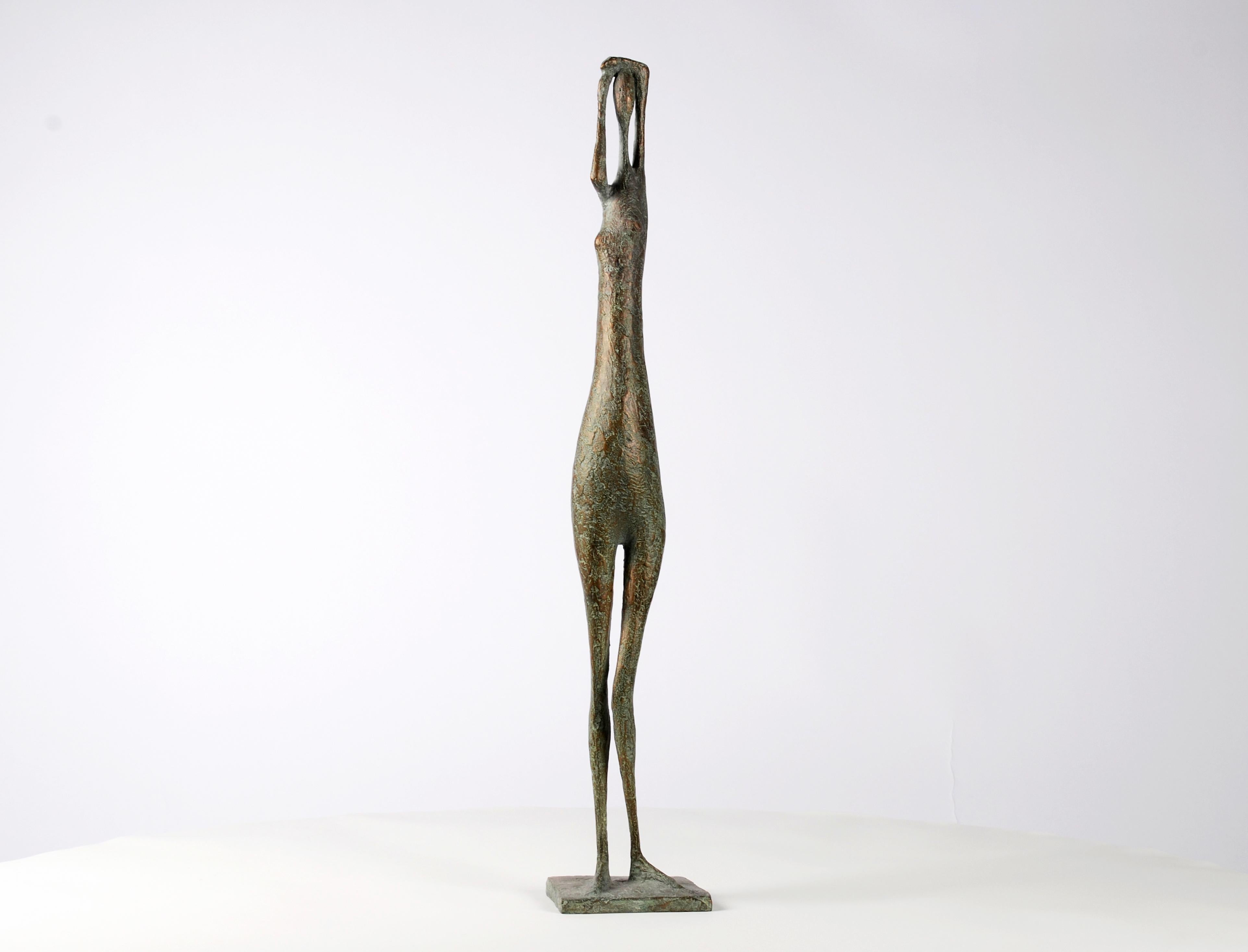 Arms Raised Standing Figure VIII by Pierre Yermia - Bronze sculpture, human For Sale 5