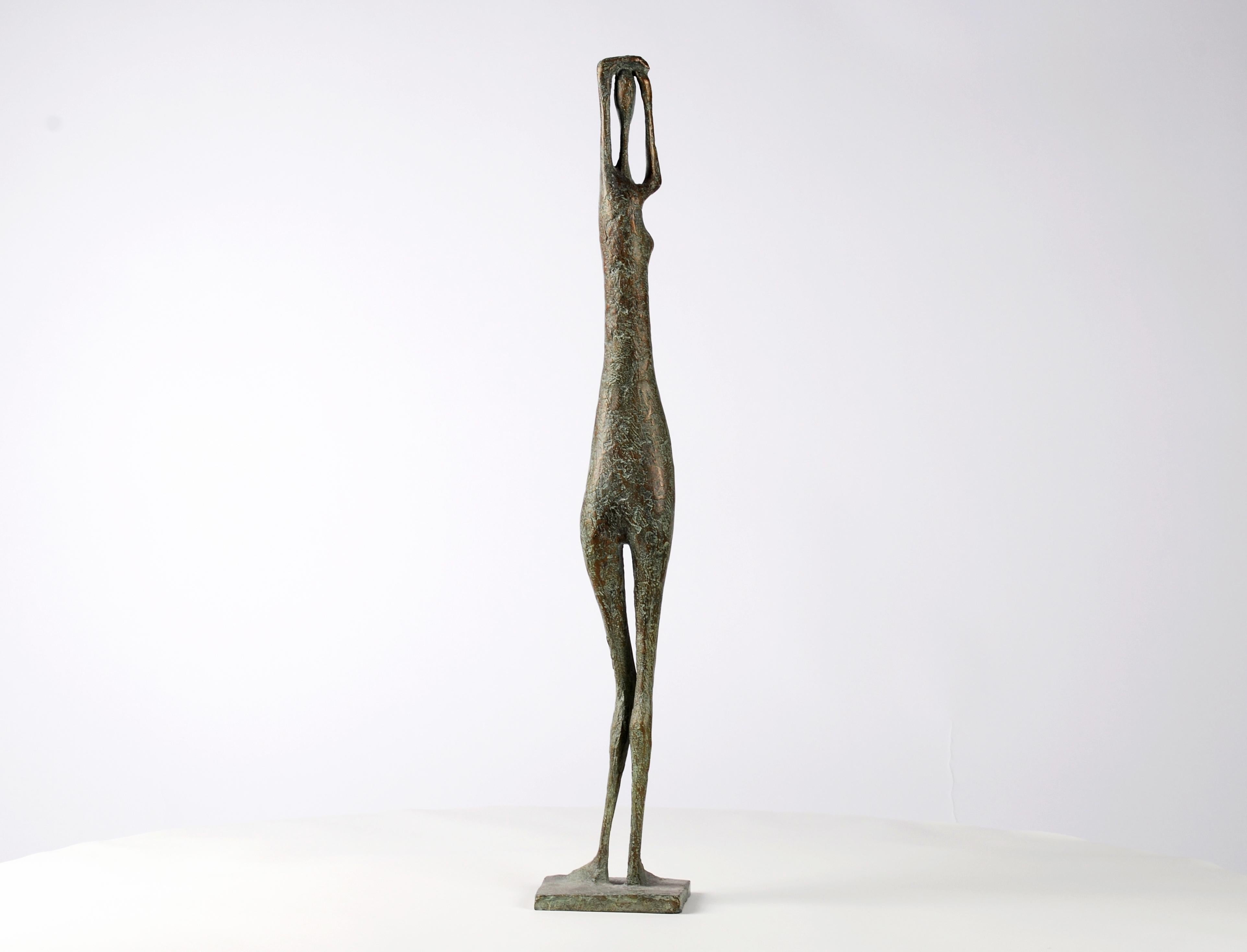 Arms Raised Standing Figure VIII by Pierre Yermia - Bronze sculpture, human For Sale 8