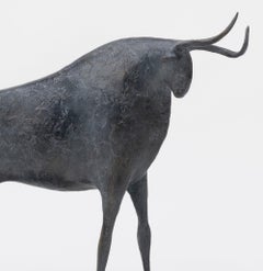 Taureau III-S de Pierre Yermia - Art animalier, Sculpture en bronze
