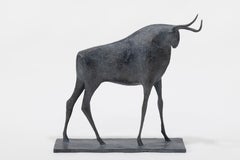 Taureau III-S de Pierre Yermia - Art animalier, Sculpture en bronze