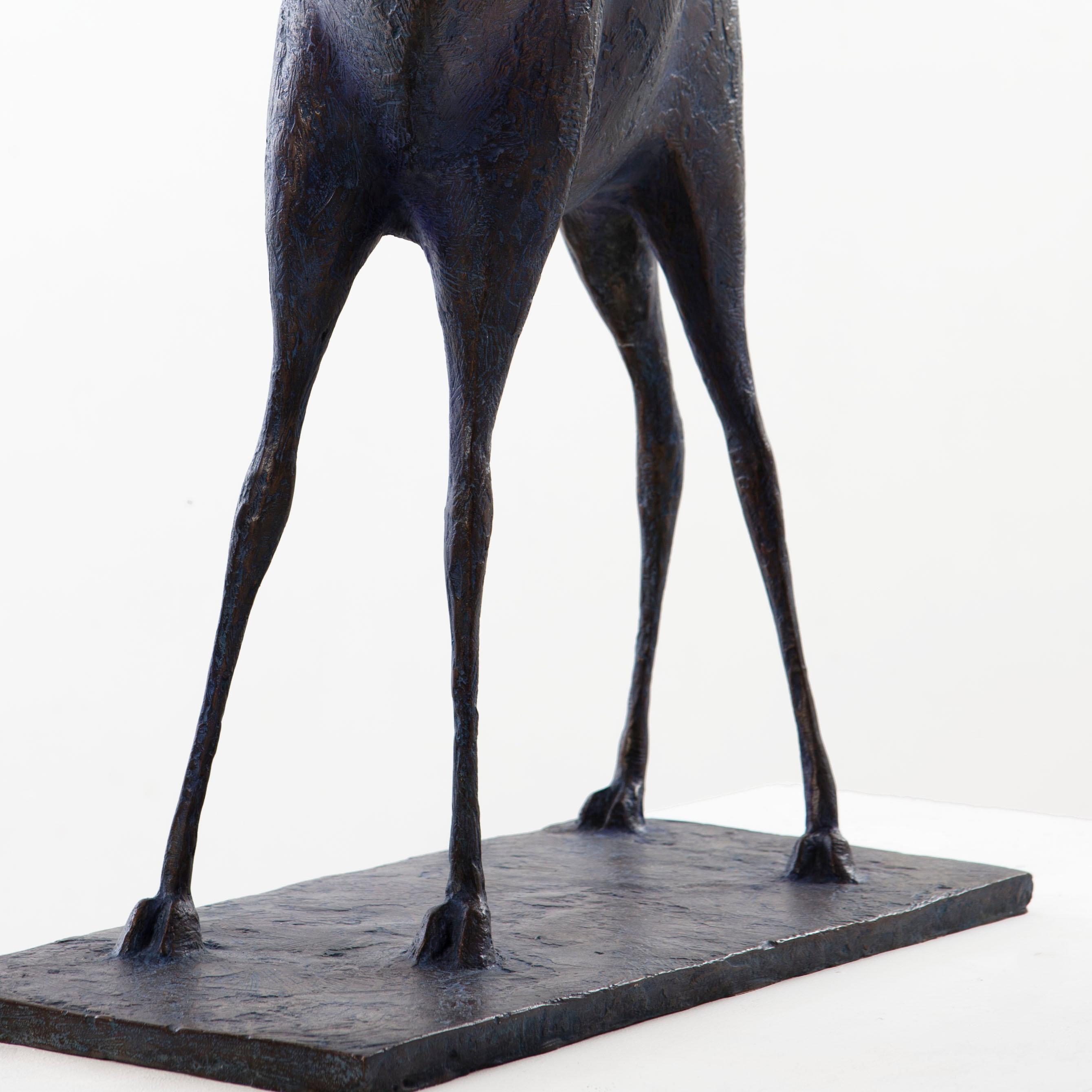 Bull IV (Taureau IV) by French contemporary artist Pierre Yermia. Bronze sculpture, 70 cm × 61 cm × 20 cm.
Signed and numbered. Limited edition of 8 copies and 4 artist's proofs.
