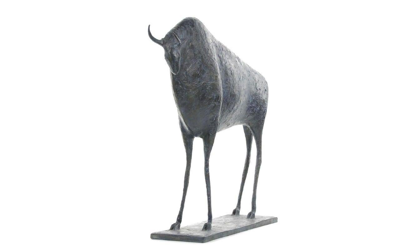 Bull VI by Pierre Yermia - contemporary bronze, animal sculpture For Sale 1