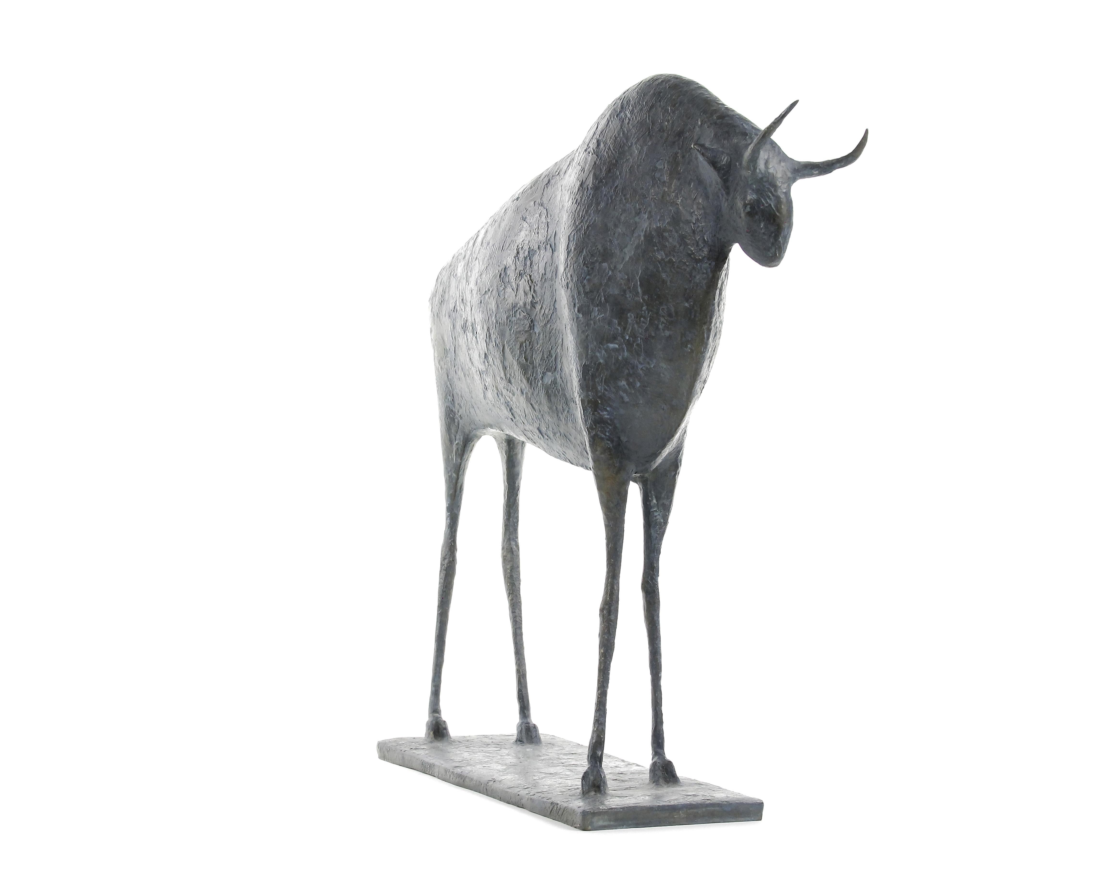 Toro VI de Pierre Yermia - bronce contemporáneo, escultura animal en venta 5