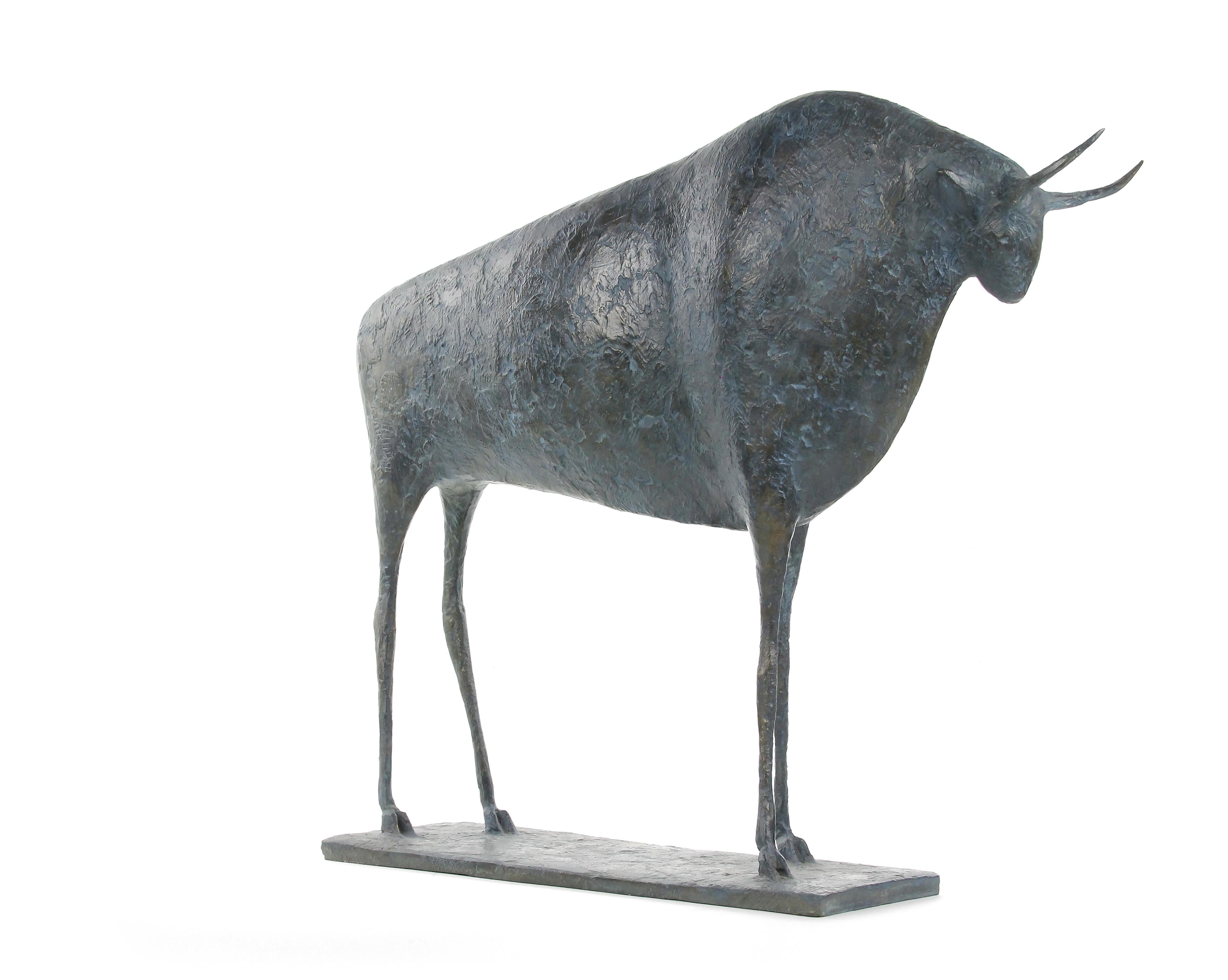 Toro VI de Pierre Yermia - bronce contemporáneo, escultura animal en venta 6