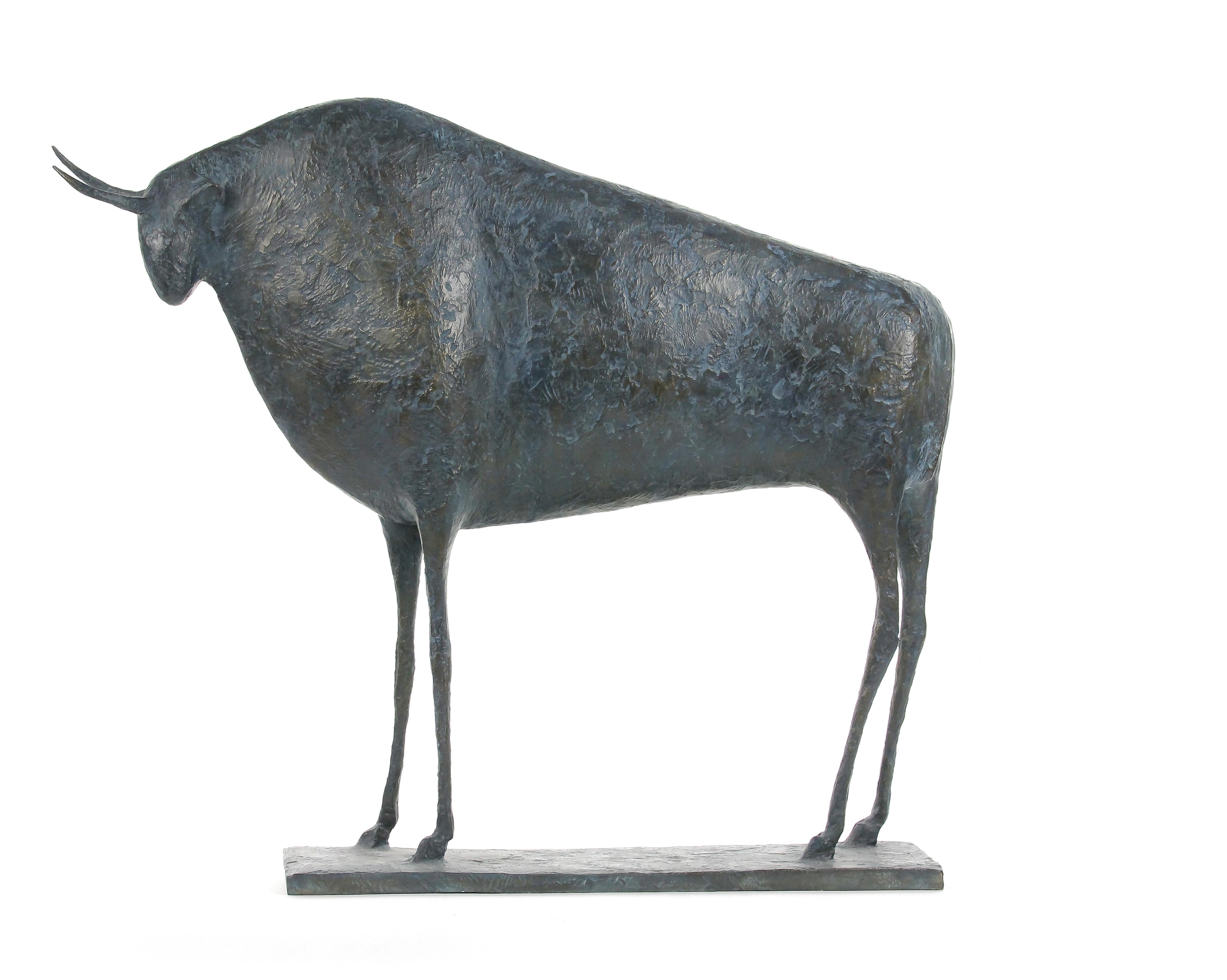 Toro VI de Pierre Yermia - bronce contemporáneo, escultura animal en venta 8