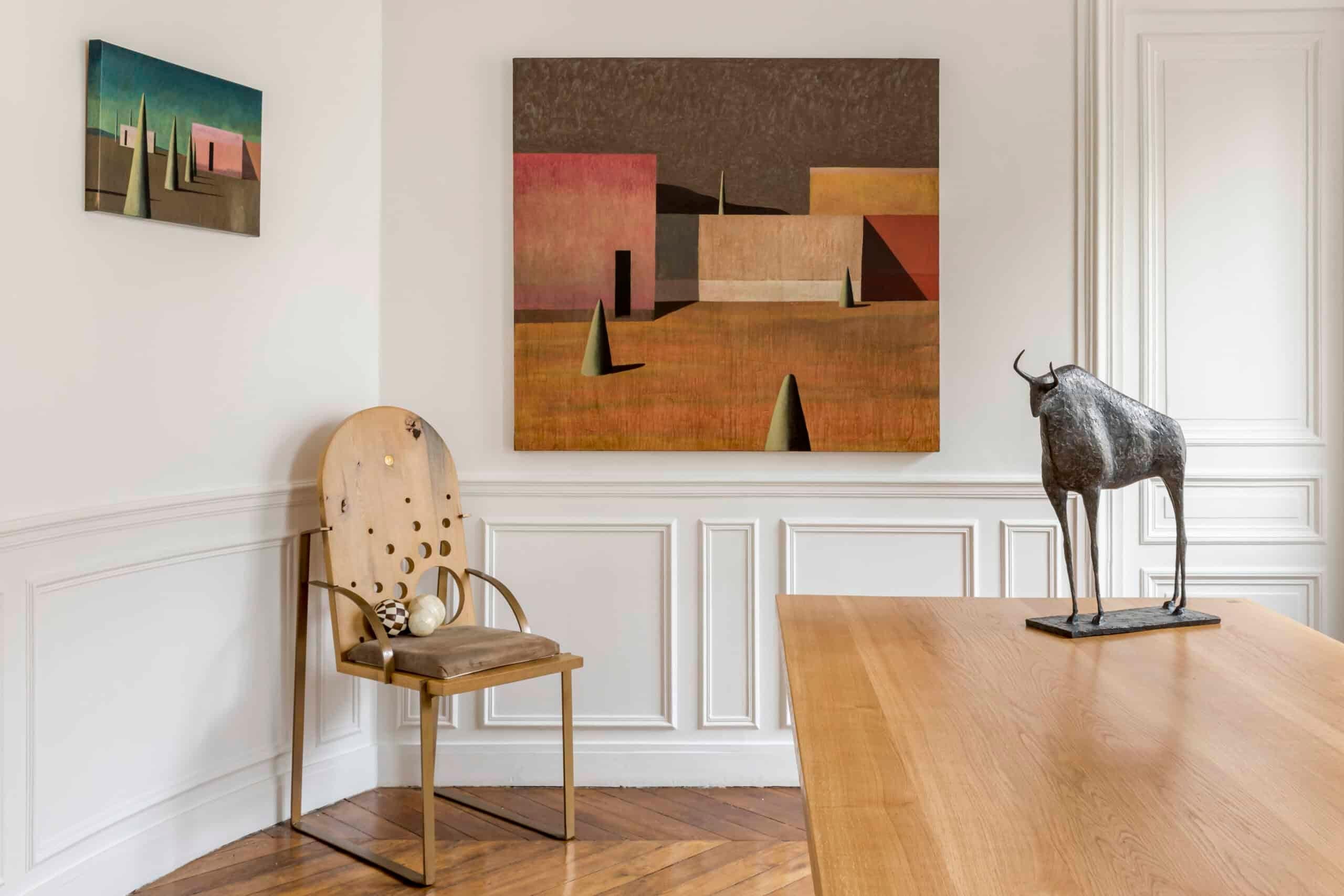 Bull VII  par Pierre Yermia - Sculpture animalière en bronze, figurative, patine grise en vente 1