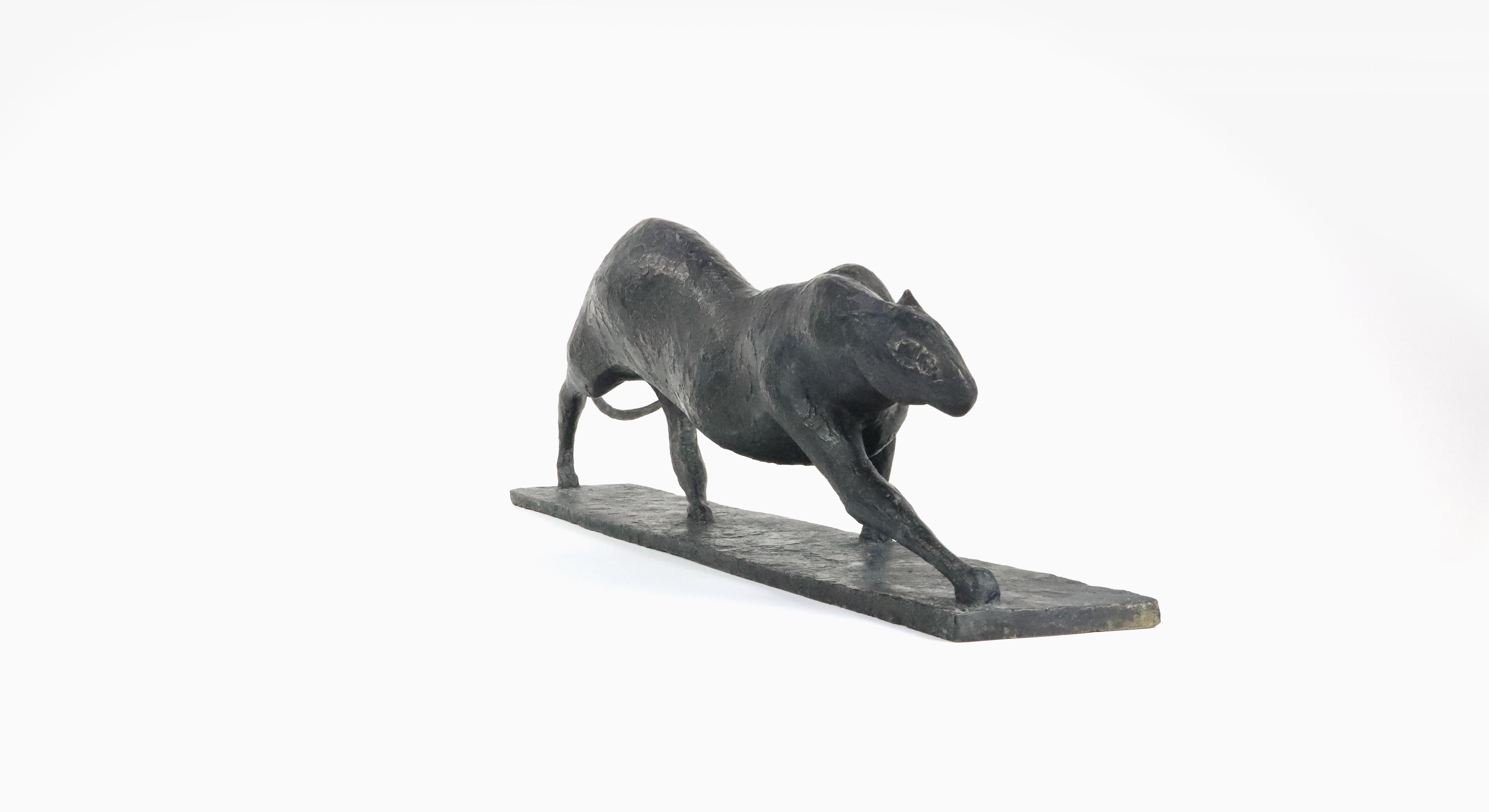 Feline IV di Pierre Yermia - Scultura animale contemporanea, bronzo, gatto, elegante in vendita 9