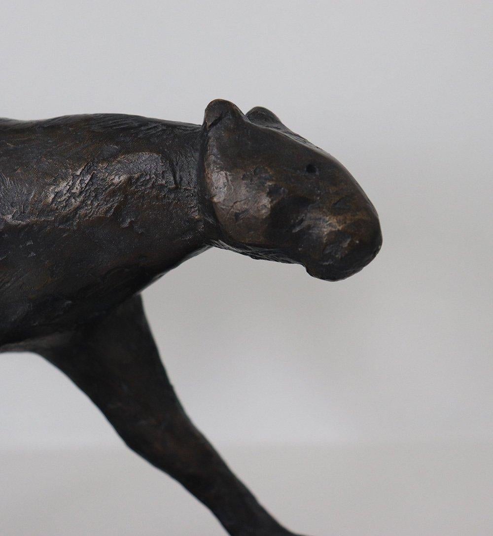 Feline V. von Pierre Yermia – Zeitgenössische Tierskulptur, Bronze im Angebot 1