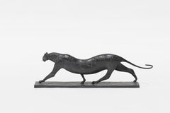 Feline VII by Pierre Yermia - Contemporary Animal Sculpture, bronze