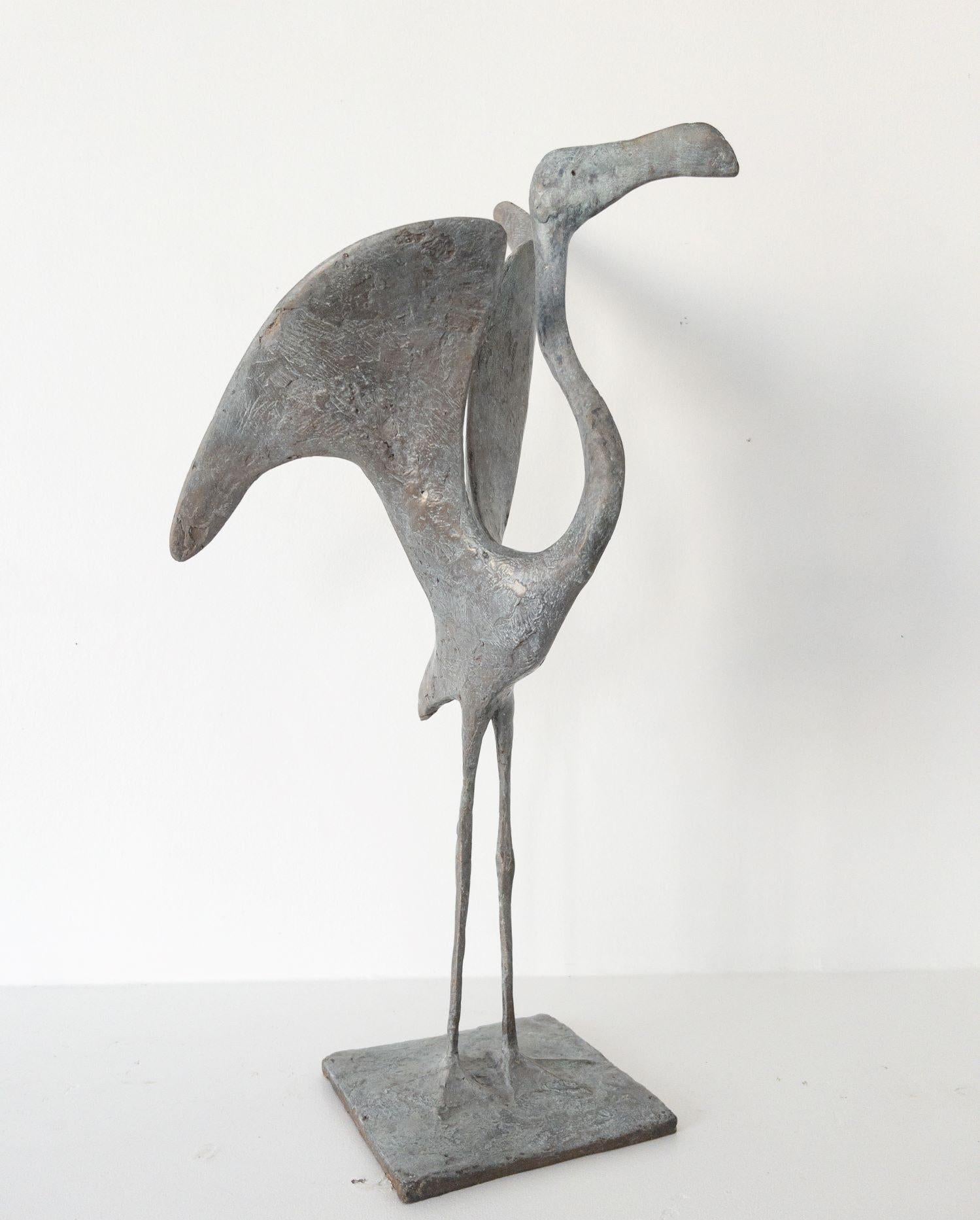 Flamingo I is a bronze sculpture by French contemporary artist Pierre Yermia, dimensions are 61 × 33 × 31 cm (24 × 13 × 12.2 in). 
The sculpture is signed and numbered, it is part of a limited edition of 8 editions + 4 artist’s proofs, and comes