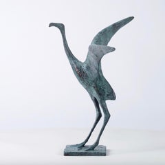 Flight V by Pierre Yermia - Animal bronze sculpture, bird