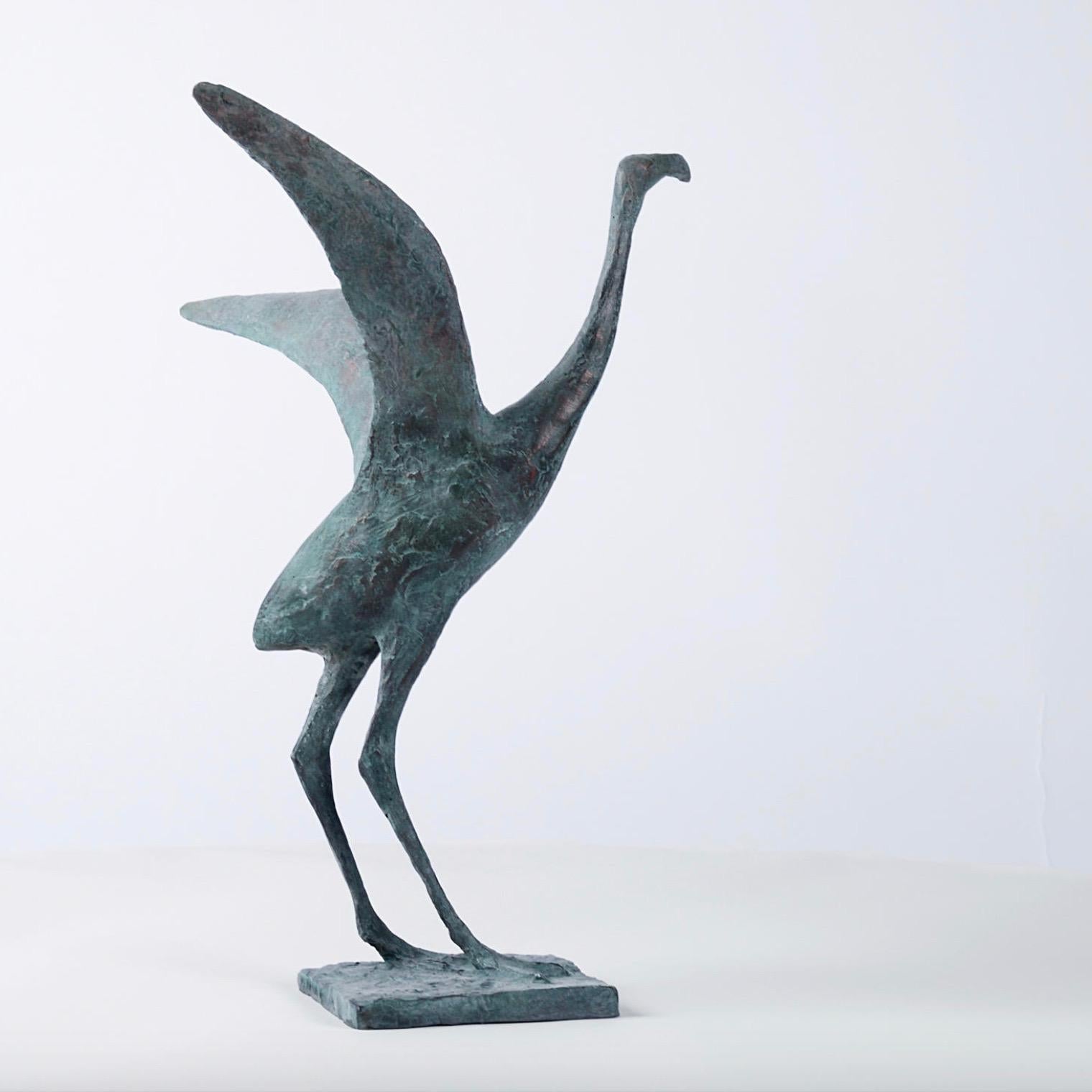 Flight V by Pierre Yermia - Animal bronze sculpture, bird For Sale 3