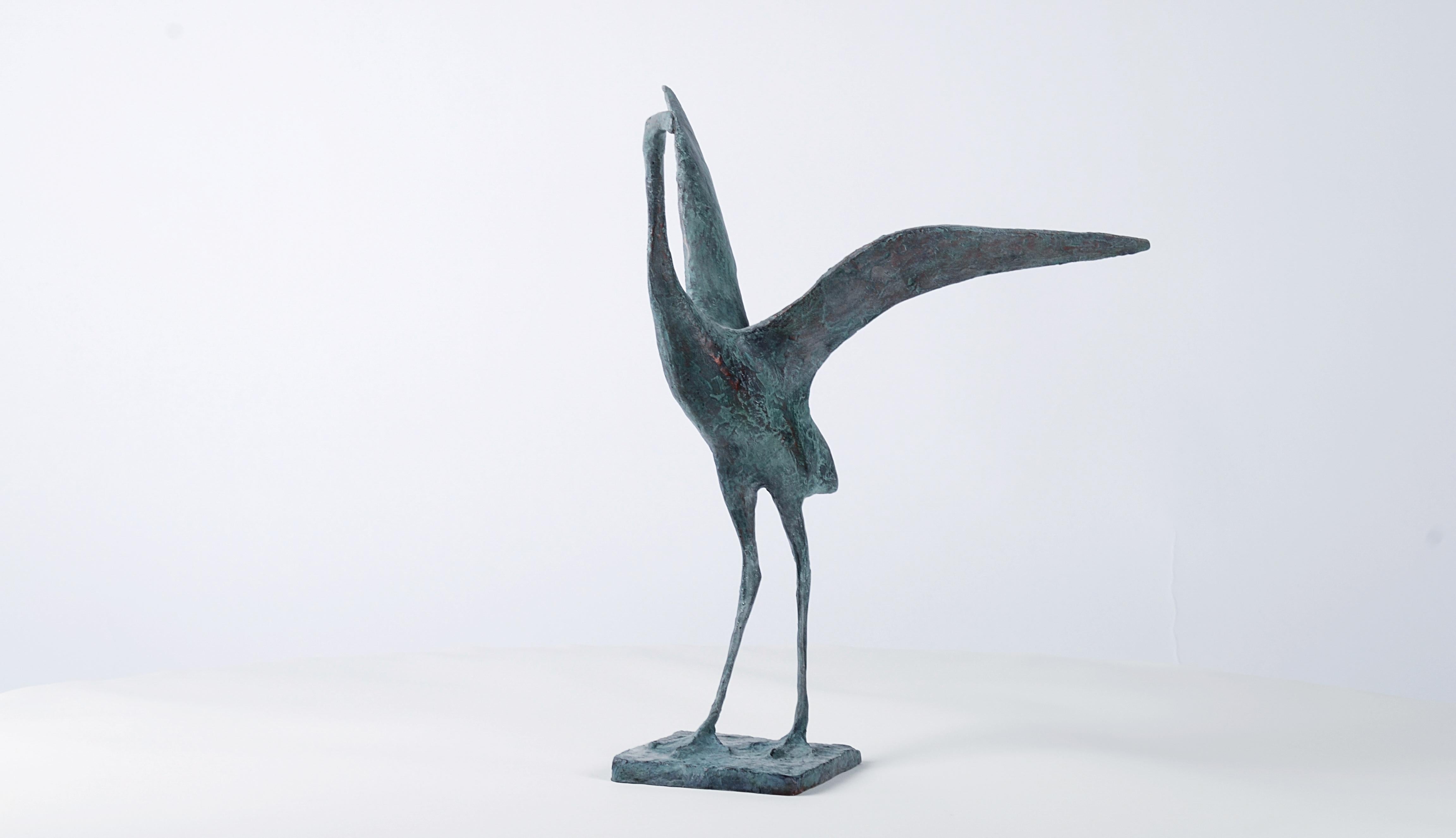 Flight V par Pierre Yermia - Sculpture en bronze animalière, oiseau en vente 5
