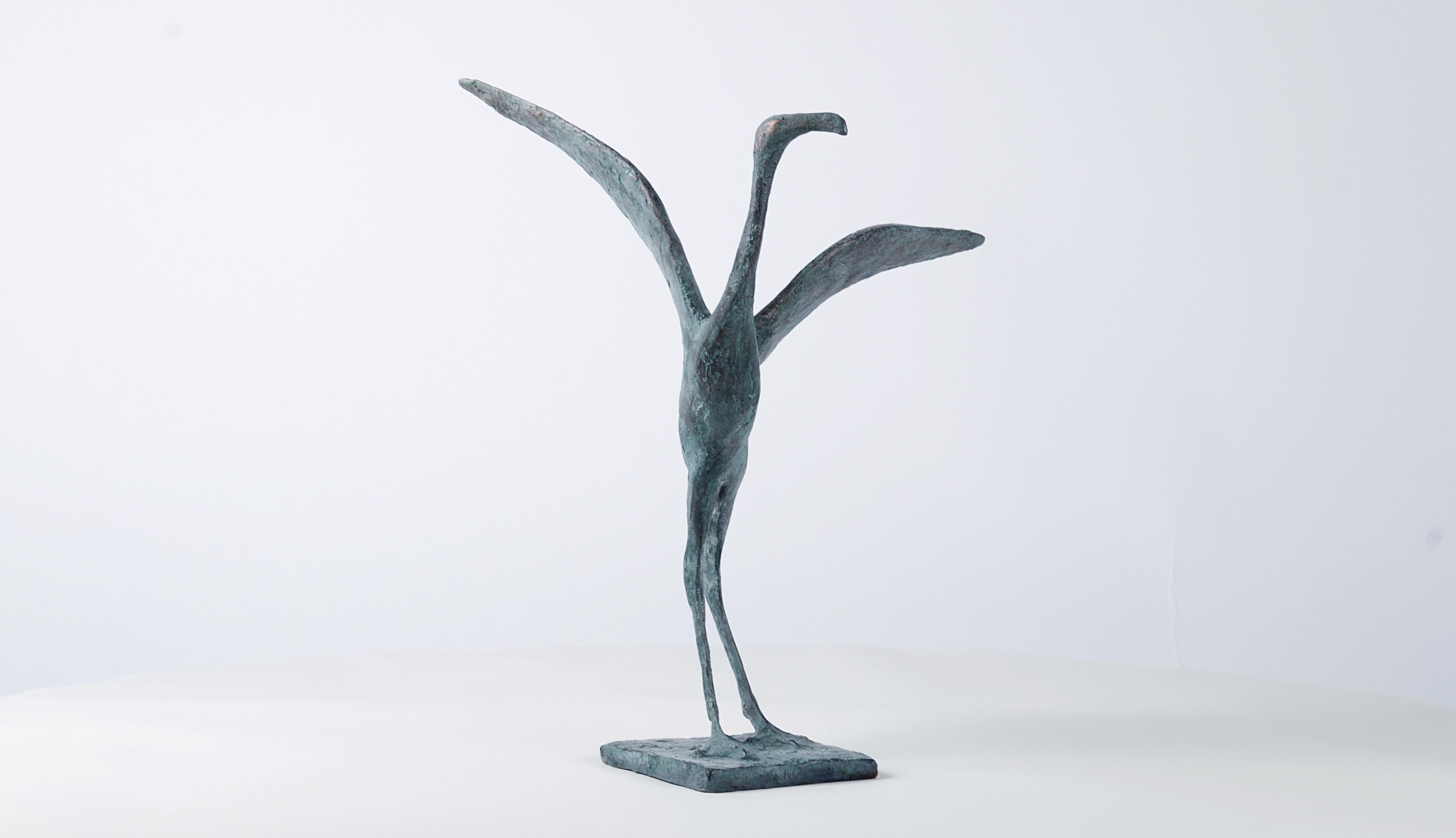 Flight V par Pierre Yermia - Sculpture en bronze animalière, oiseau en vente 6
