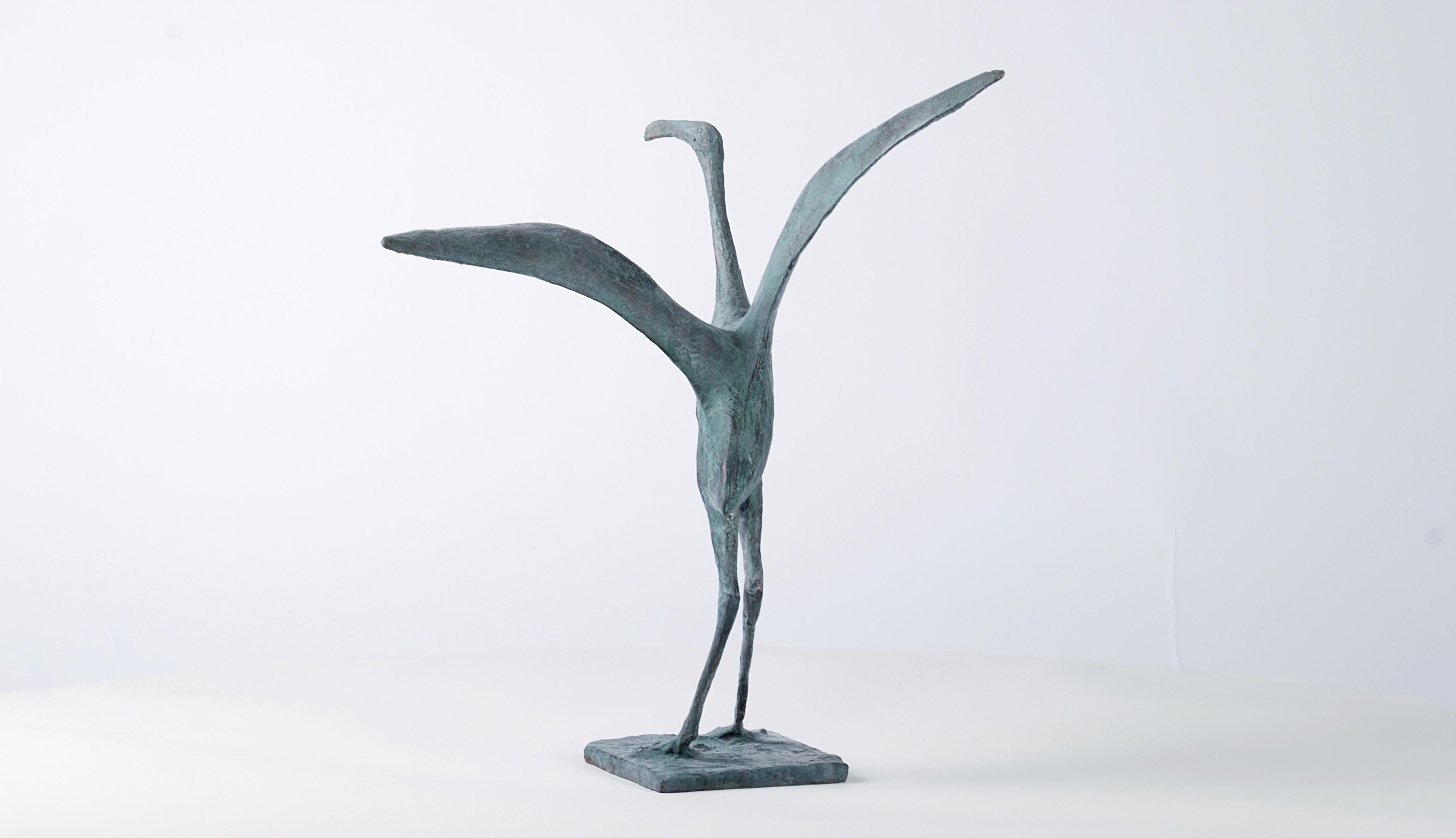 Flight V par Pierre Yermia - Sculpture en bronze animalière, oiseau en vente 8