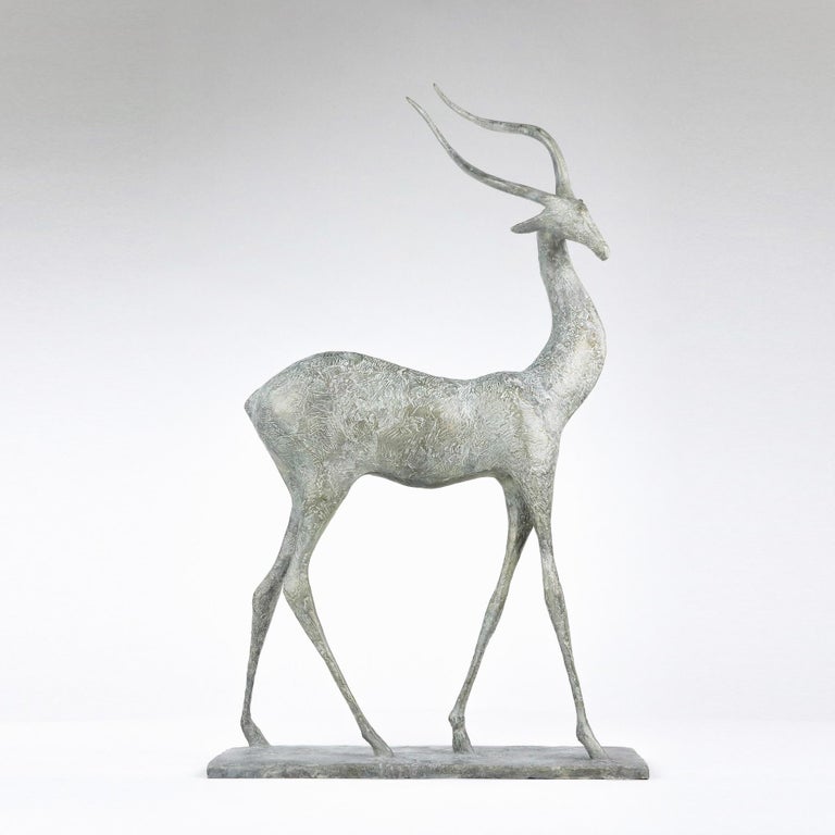 Pierre Yermia Figurative Sculpture - Gazelle II, Animal Bronze Sculpture