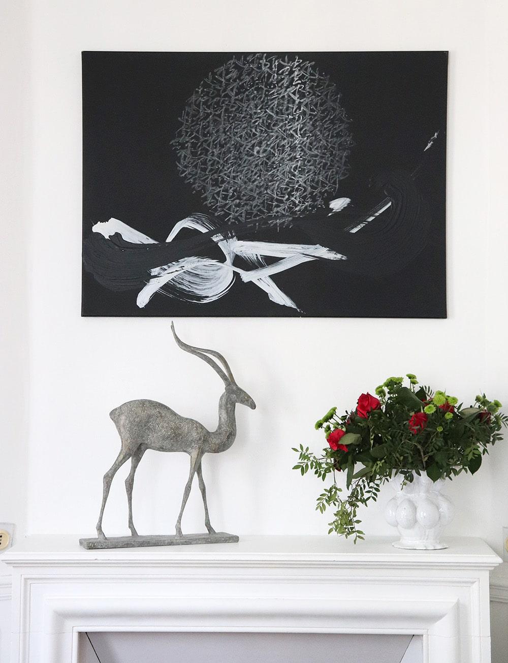 Gazelle V by Pierre Yermia - Animal bronze sculpture, figurative, grey colour For Sale 1
