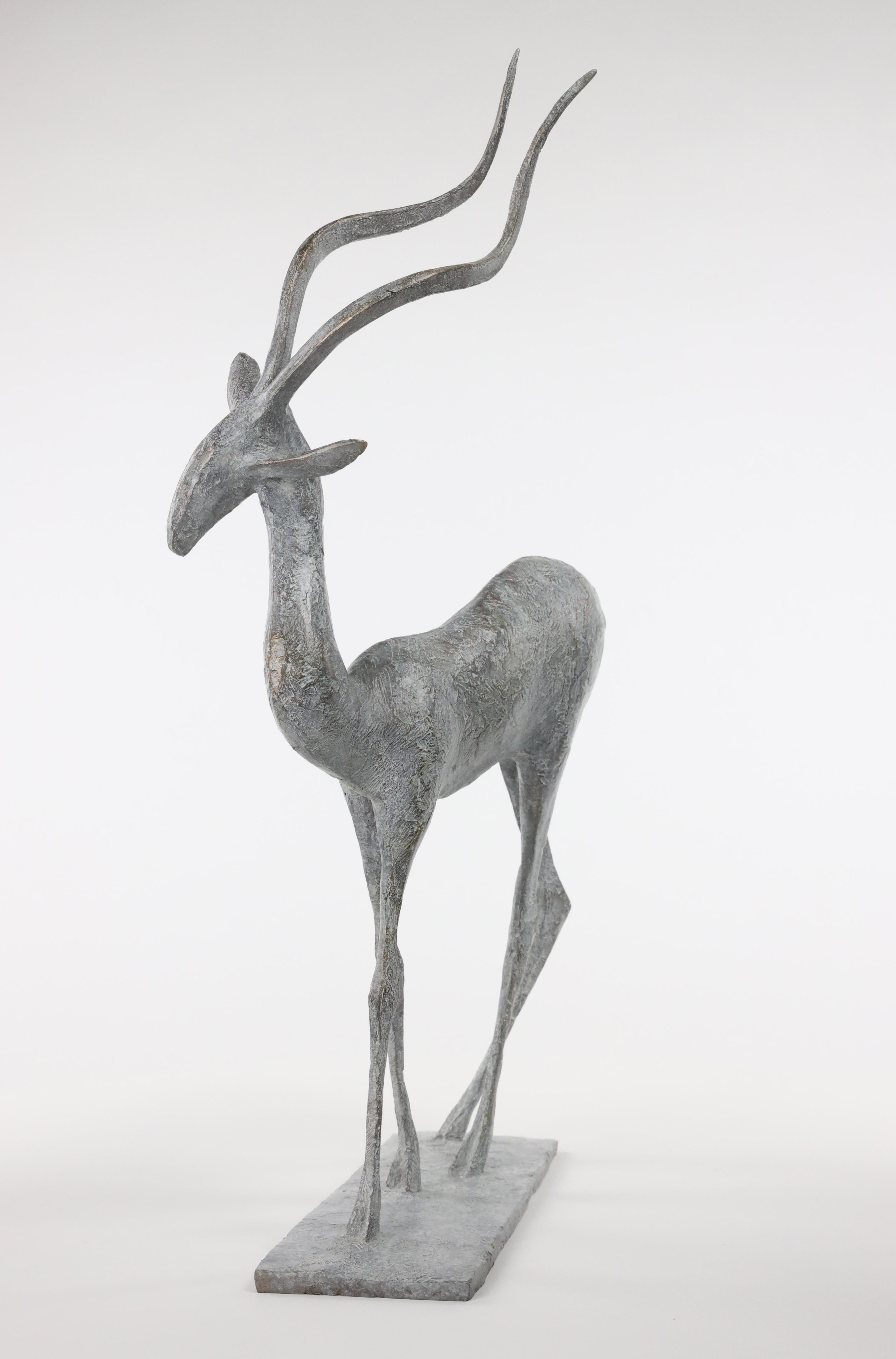 Gazelle VII de Pierre Yermia - Sculpture en bronze - Animaux, figuratif, élégant en vente 8