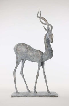 Gazelle VII by Pierre Yermia - Animal bronze sculpture, figurative, elegant