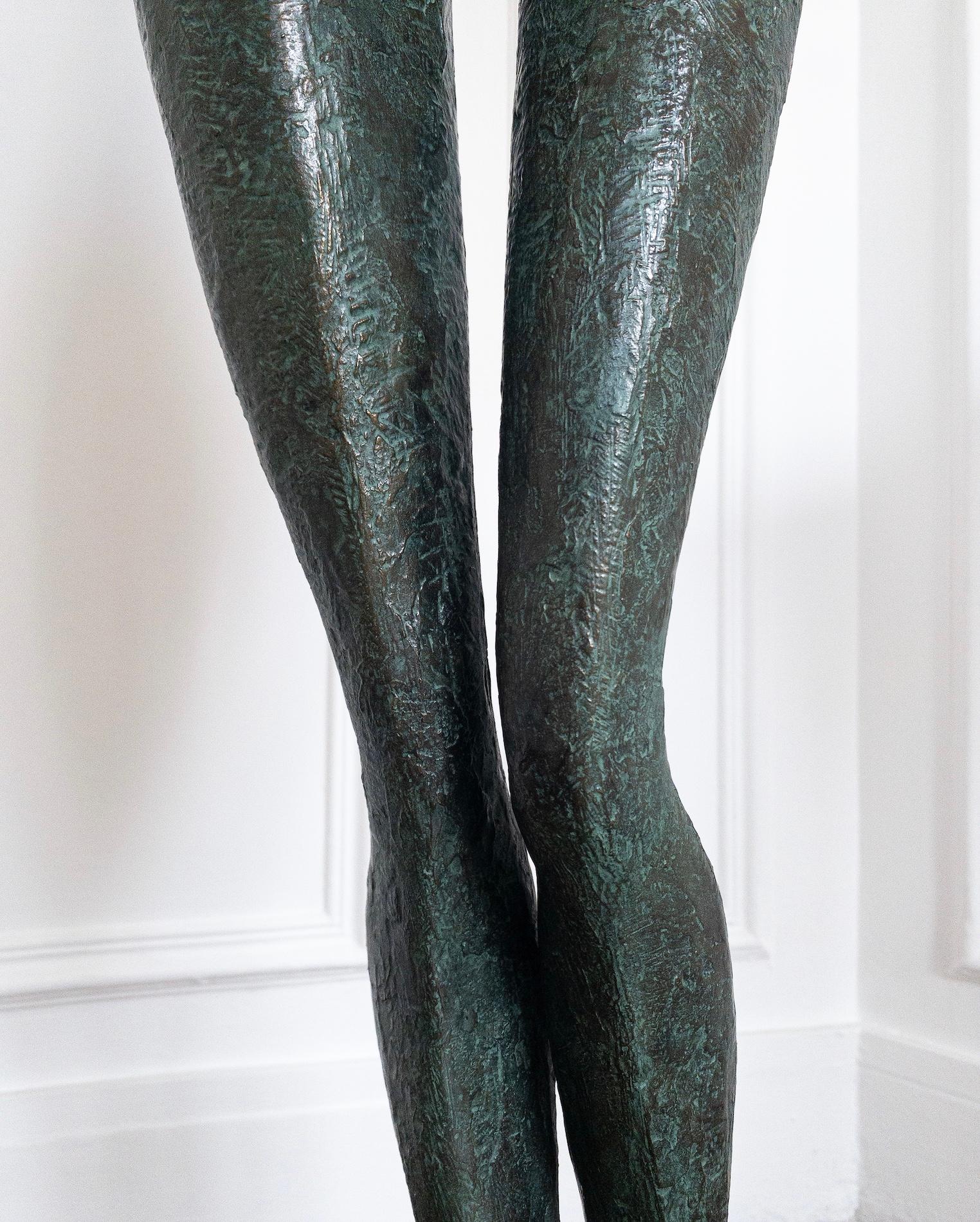 Great Arms Raised Standing Figure I by Pierre Yermia - Contemporary sculpture For Sale 10