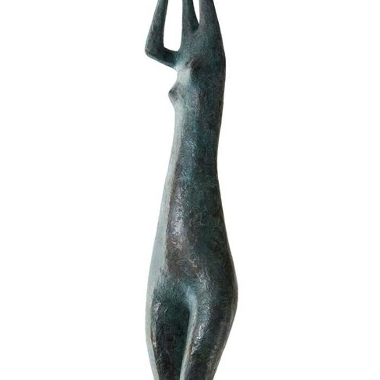 Great Arms Raised Standing Figure I by Pierre Yermia - Contemporary sculpture For Sale 2