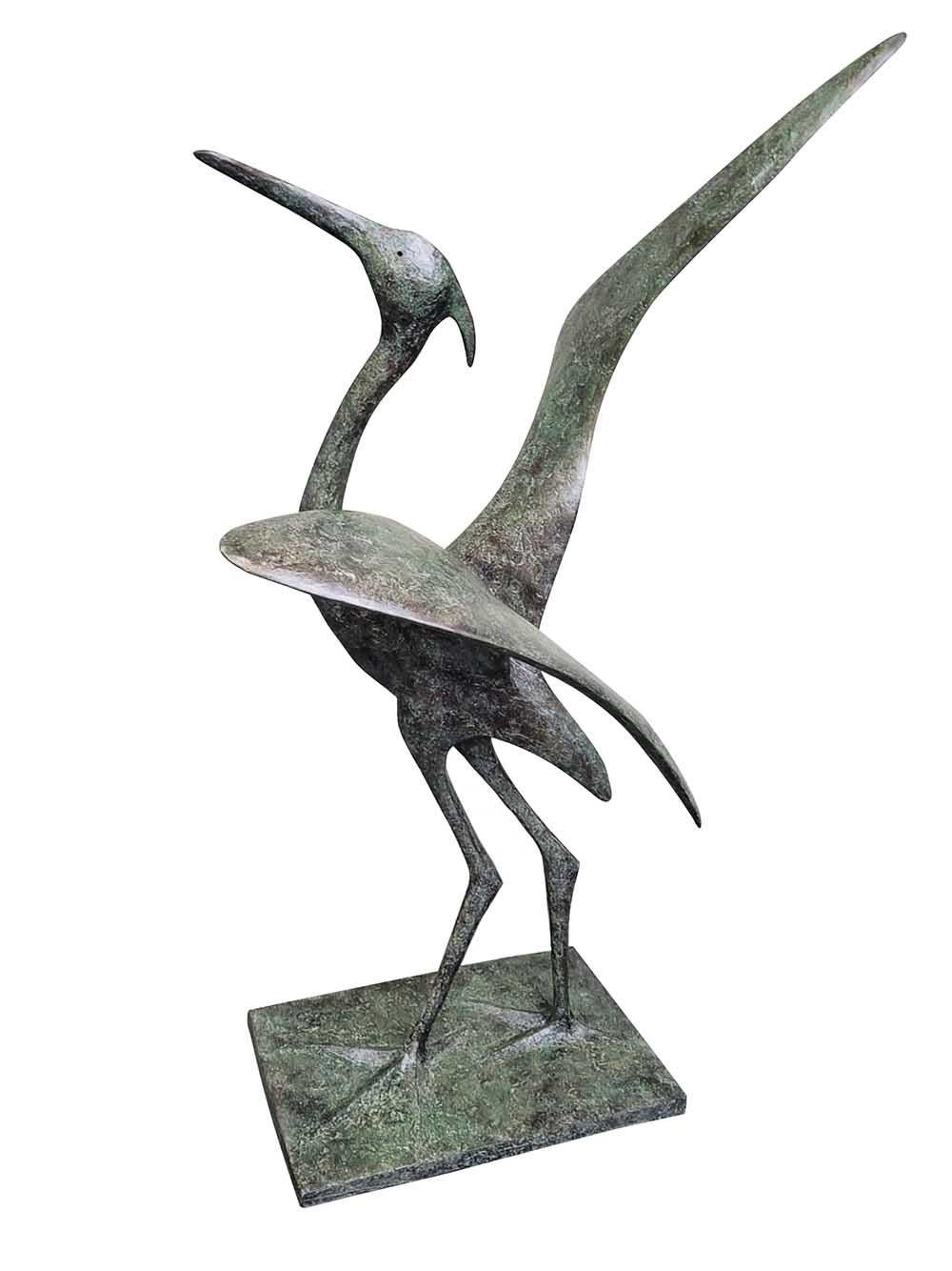 Heron (Large) by Pierre Yermia - Animal Art, Large Bronze Sculpture