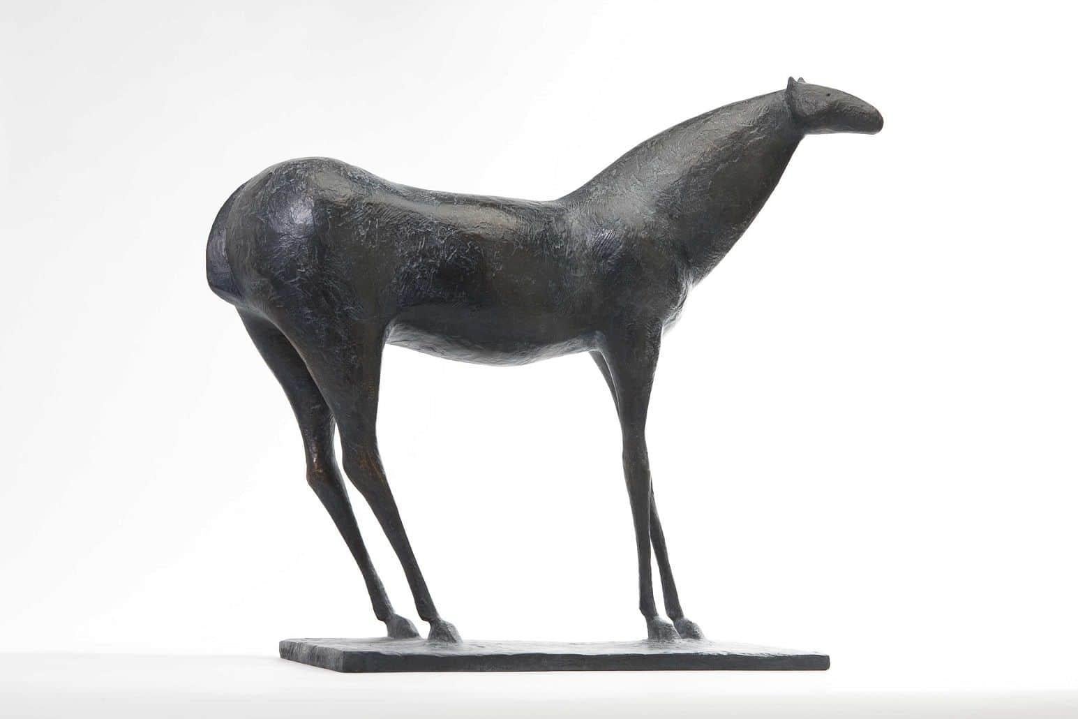 Cavallo XII di Pierre Yermia - Scultura animale in bronzo, eleganza, selvaggio, forza