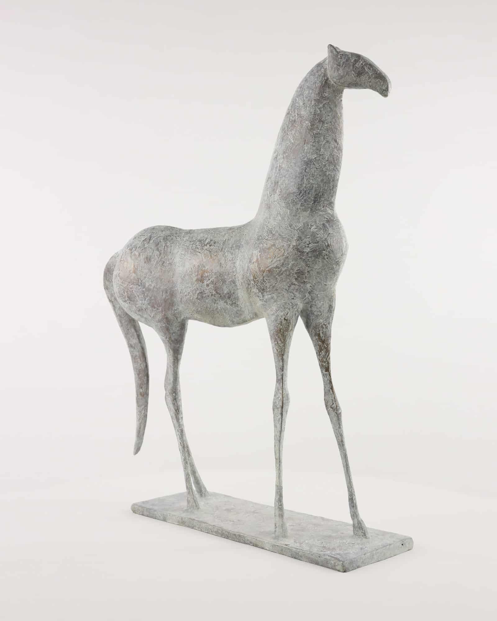 Cheval XV par Pierre Yermia - Sculpture animalière en bronze, élégante, patine légère, sauvage en vente 2