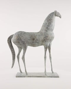 Cheval XV par Pierre Yermia - Sculpture animalière en bronze, élégante, patine légère, sauvage