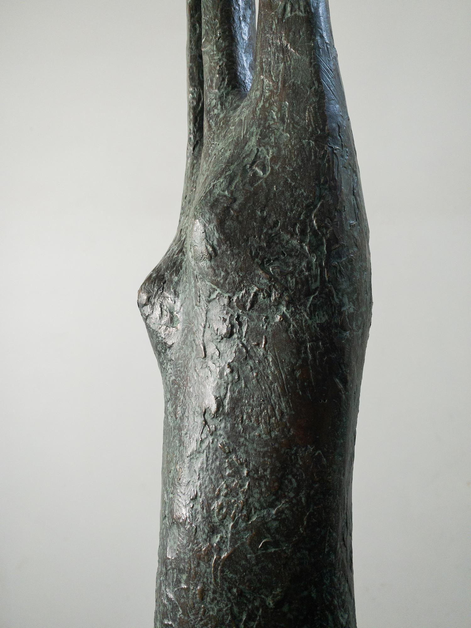 Large Arms Raised Standing Figure II by Pierre Yermia - Contemporary sculpture For Sale 11