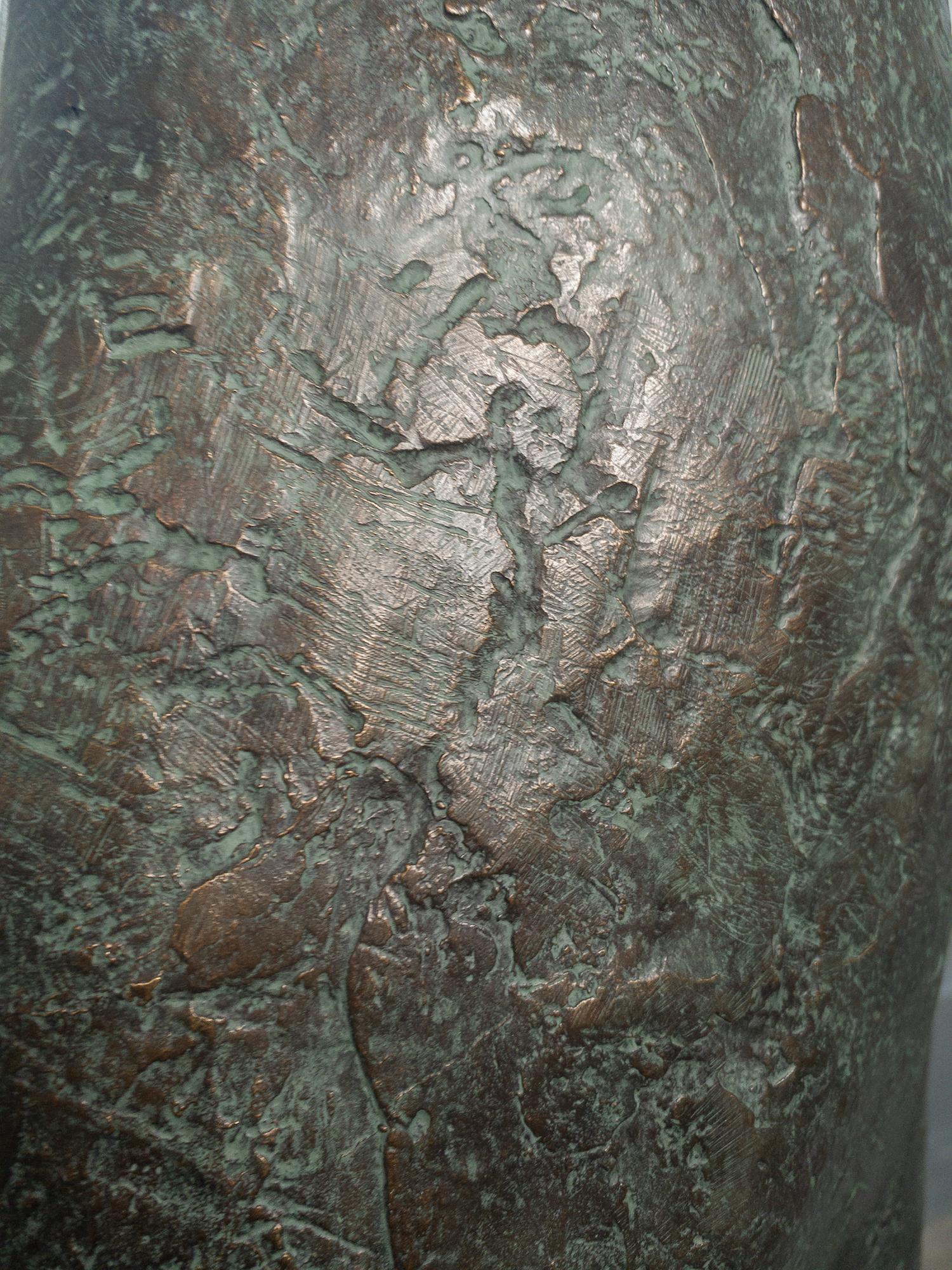 Large Arms Raised Standing Figure II by Pierre Yermia - Contemporary sculpture For Sale 12