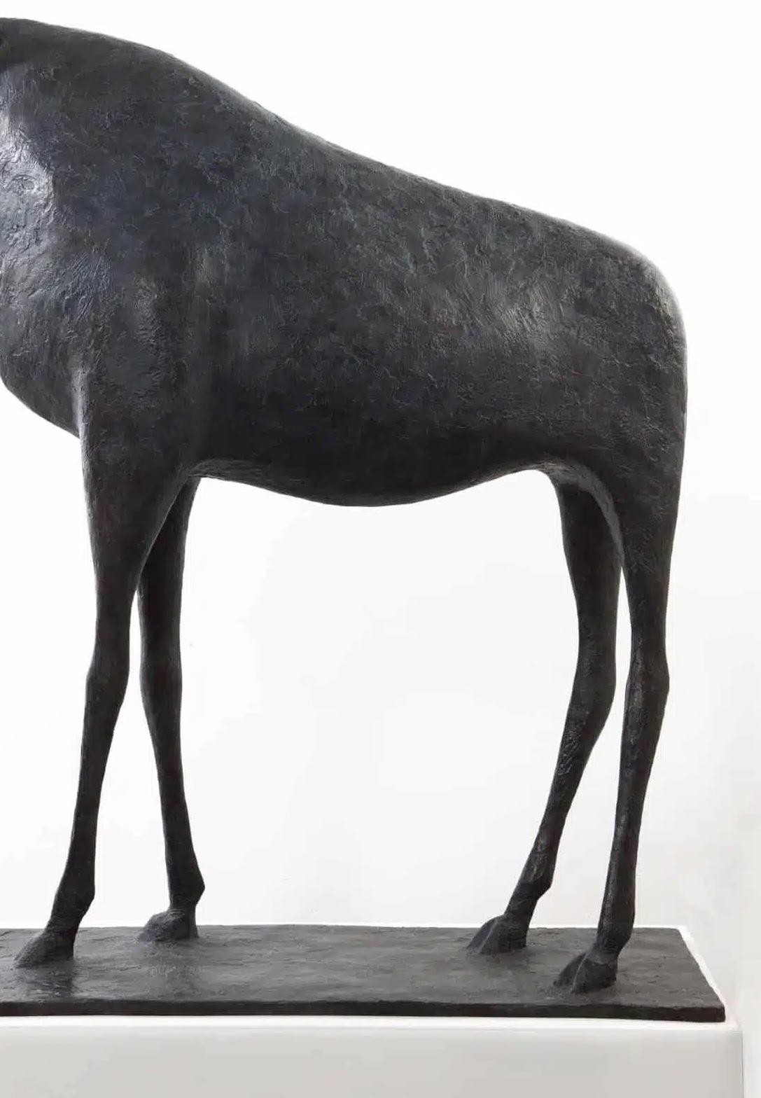 Large Bull by Pierre Yermia - Animal Bronze Sculpture, large size, outdoor For Sale 2