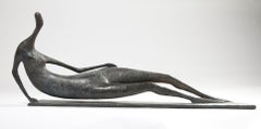 Large Lying Figure I - Contemporary Bronze Sculpture