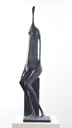 Large Seated Figure I by Pierre Yermia - bronze sculpture, woman