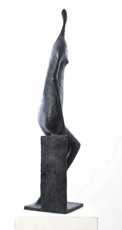 Large Seated Figure II by Pierre Yermia - bronze sculpture, woman