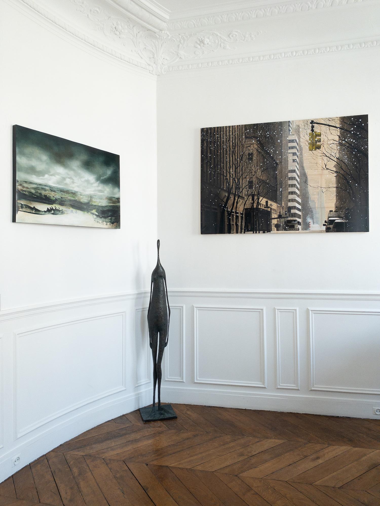 Grand personnage debout IV de Pierre Yermia - Sculpture contemporaine en bronze, humaine en vente 1