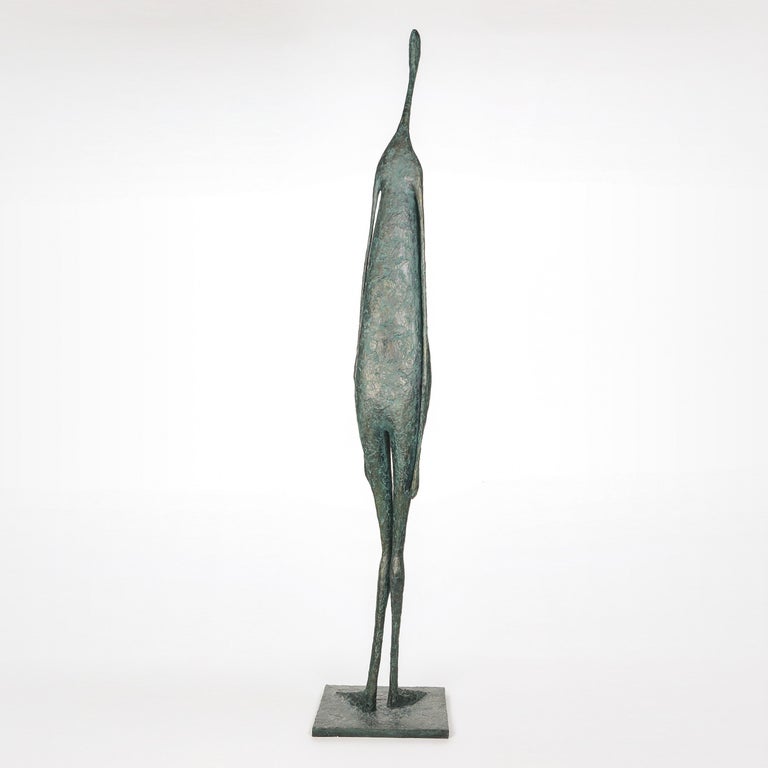 Large Standing Figure IV (contemporary bronze sculpture) - Gold Figurative Sculpture by Pierre Yermia