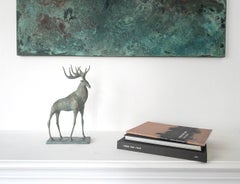 Little Stag I by Pierre Yermia - Contemporary animal sculpture, elegant, slender