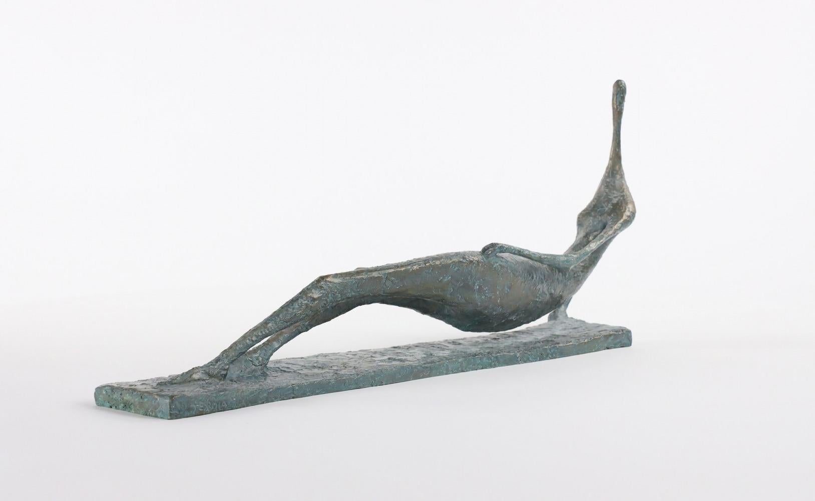 Lying Figure V by Pierre Yermia - Contemporary bronze sculpture, nude woman en venta 1