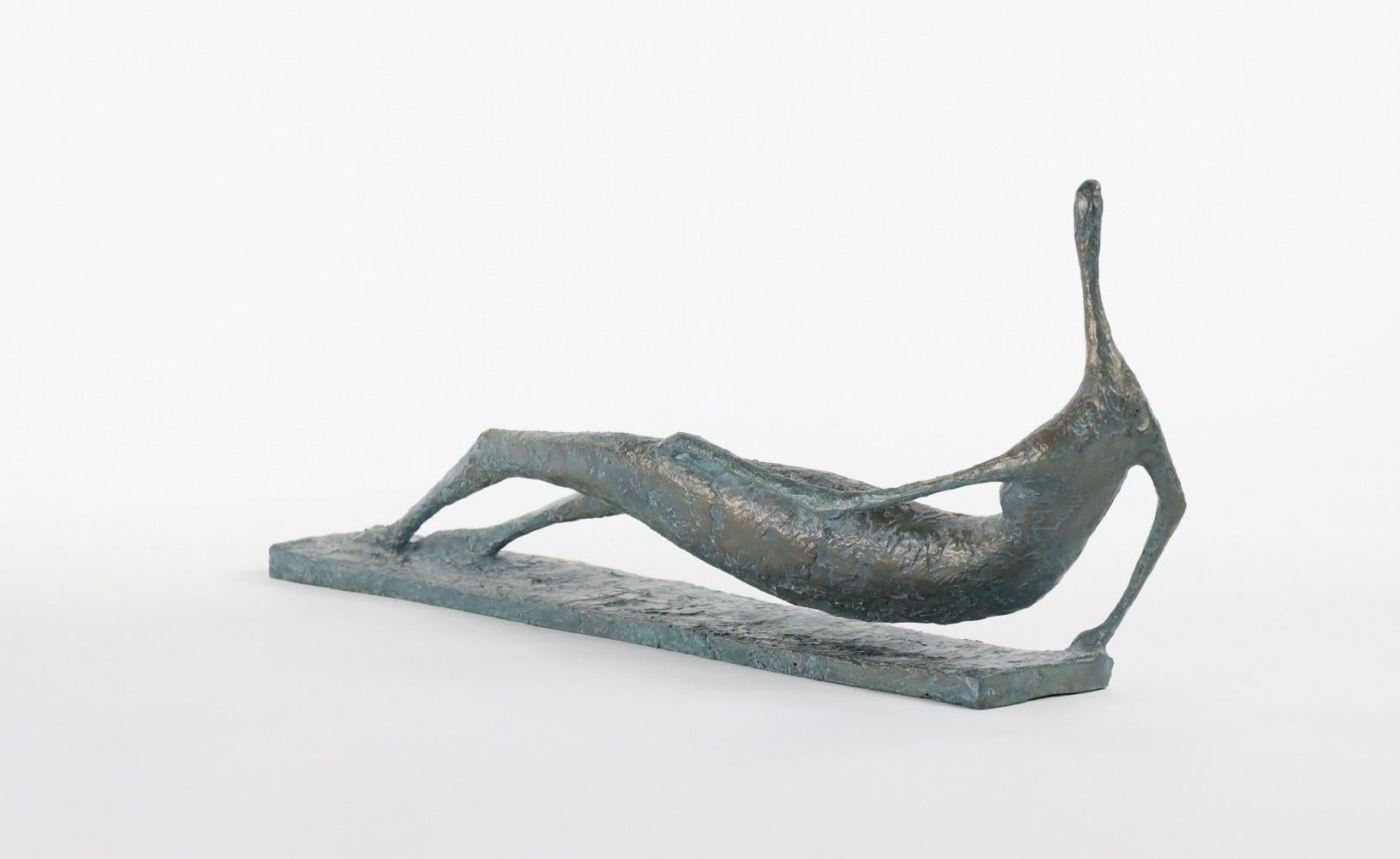 Lying Figure V by Pierre Yermia - Contemporary bronze sculpture, nude woman en venta 3