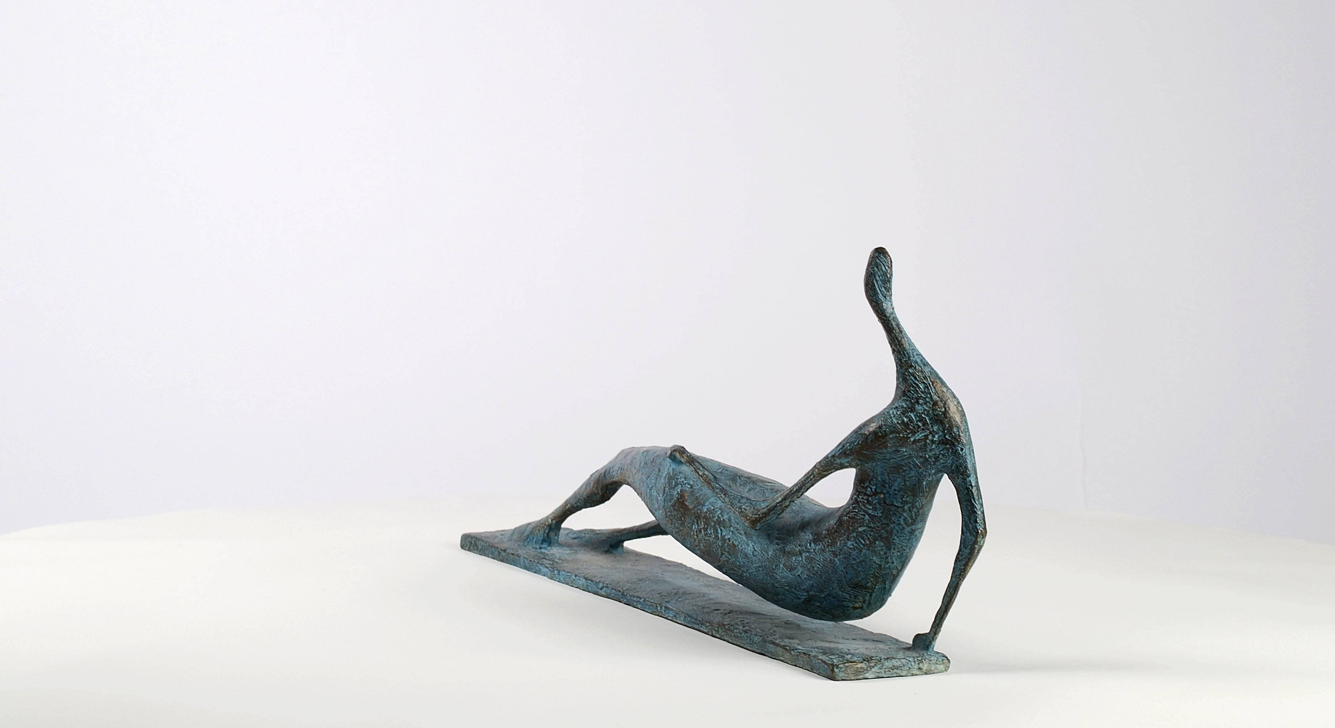 Lying Figure VI by Pierre Yermia - Contemporary bronze sculpture, female figure 4