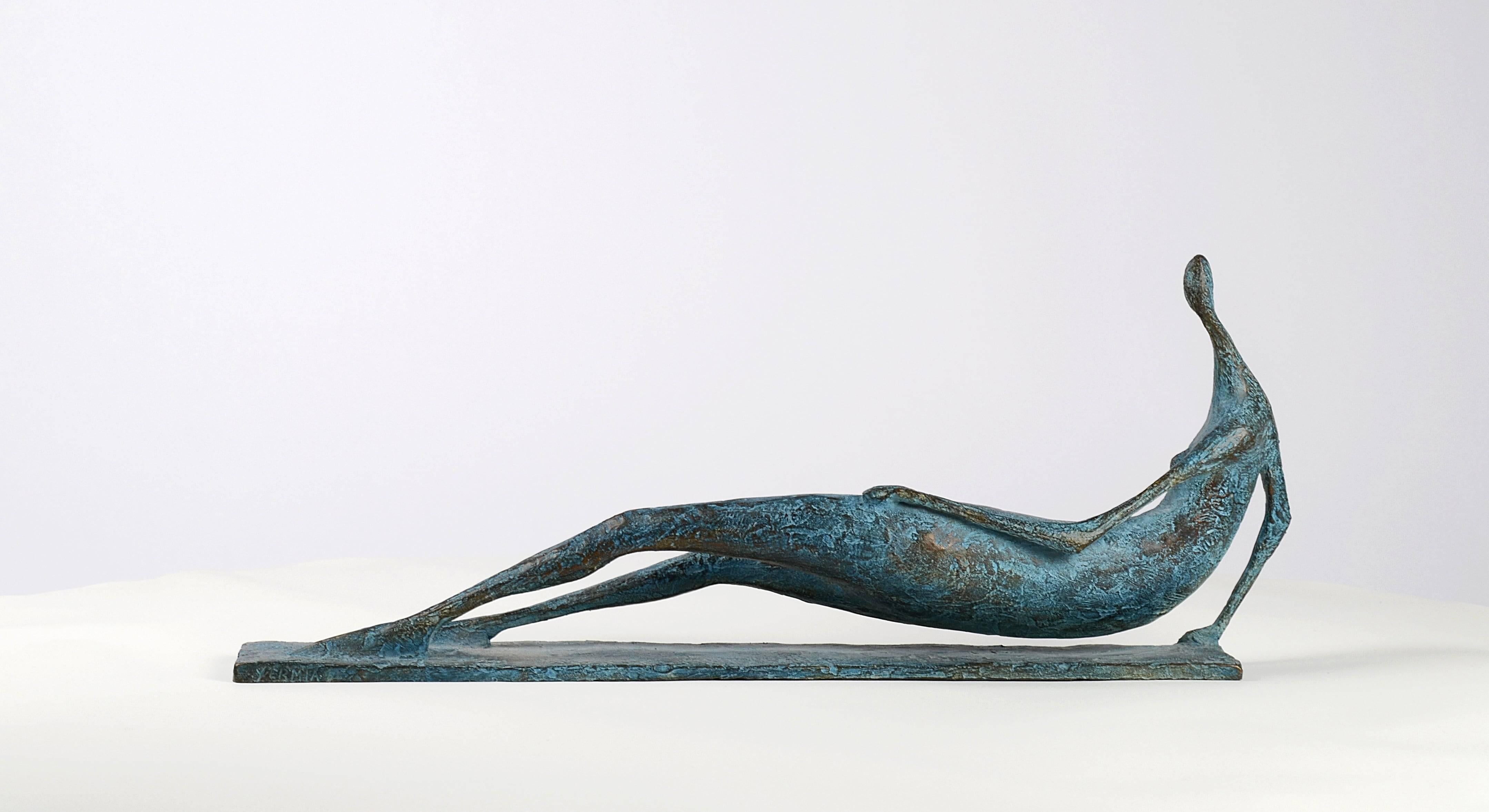 Lying Figure VI by Pierre Yermia - Contemporary bronze sculpture, female figure For Sale 6