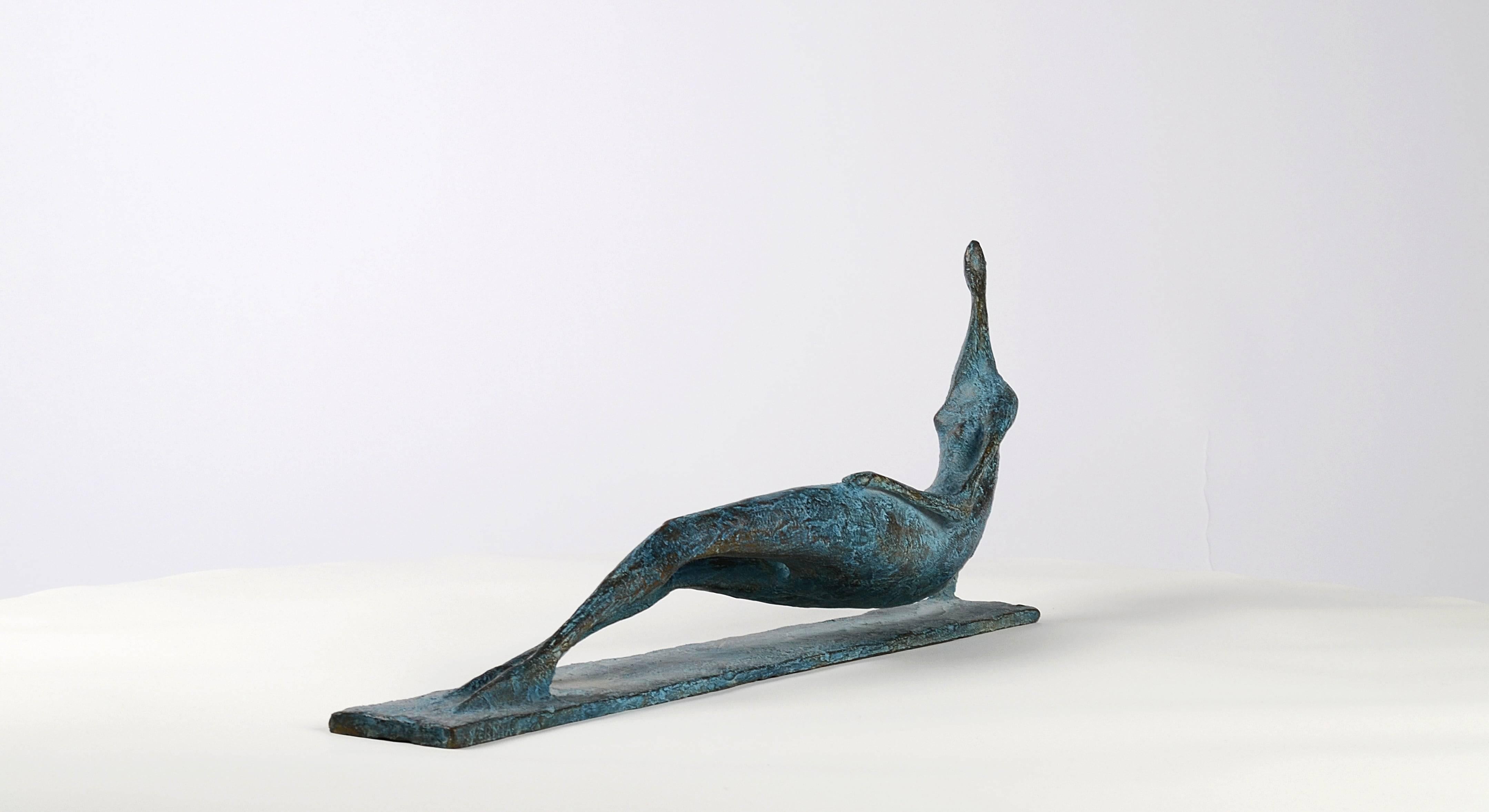 Lying Figure VI by Pierre Yermia - Contemporary bronze sculpture, female figure 6