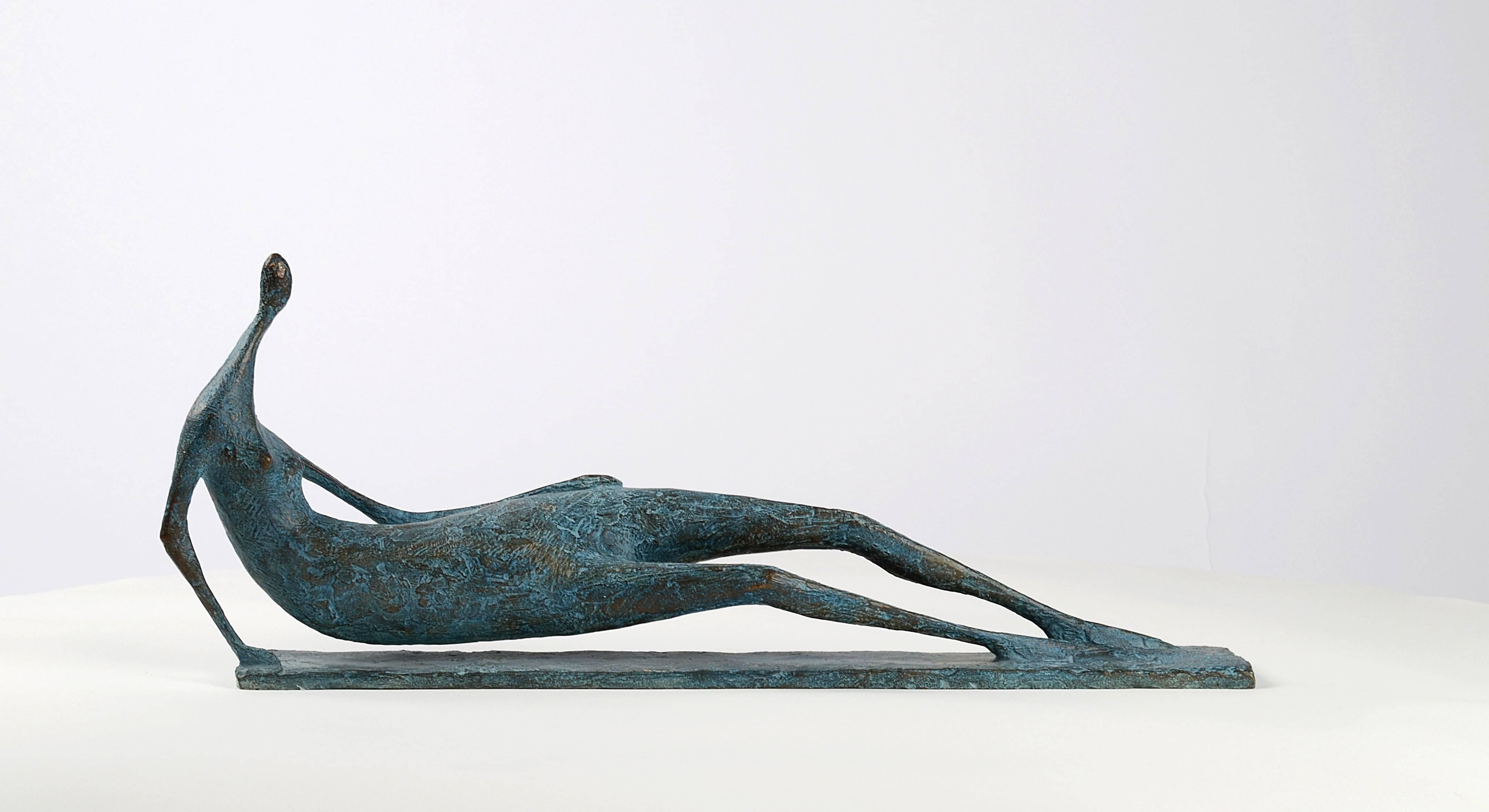 Lying Figure VI is a bronze sculpture by French contemporary artist Pierre Yermia, dimensions are 22 x 55 x 9 cm (8.7 × 21.7 × 3.5 in).  The sculpture is signed and numbered, it is part of a limited edition of 8 editions + 4 artist’s proofs, and