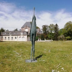 Monumental Standing Figure II by P. Yermia - Large bronze sculpture, outdoor art