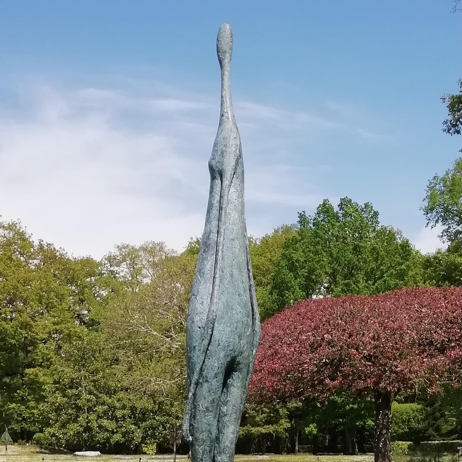 Monumental Standing Figure II by P. Yermia - Large bronze sculpture, outdoor art For Sale 2