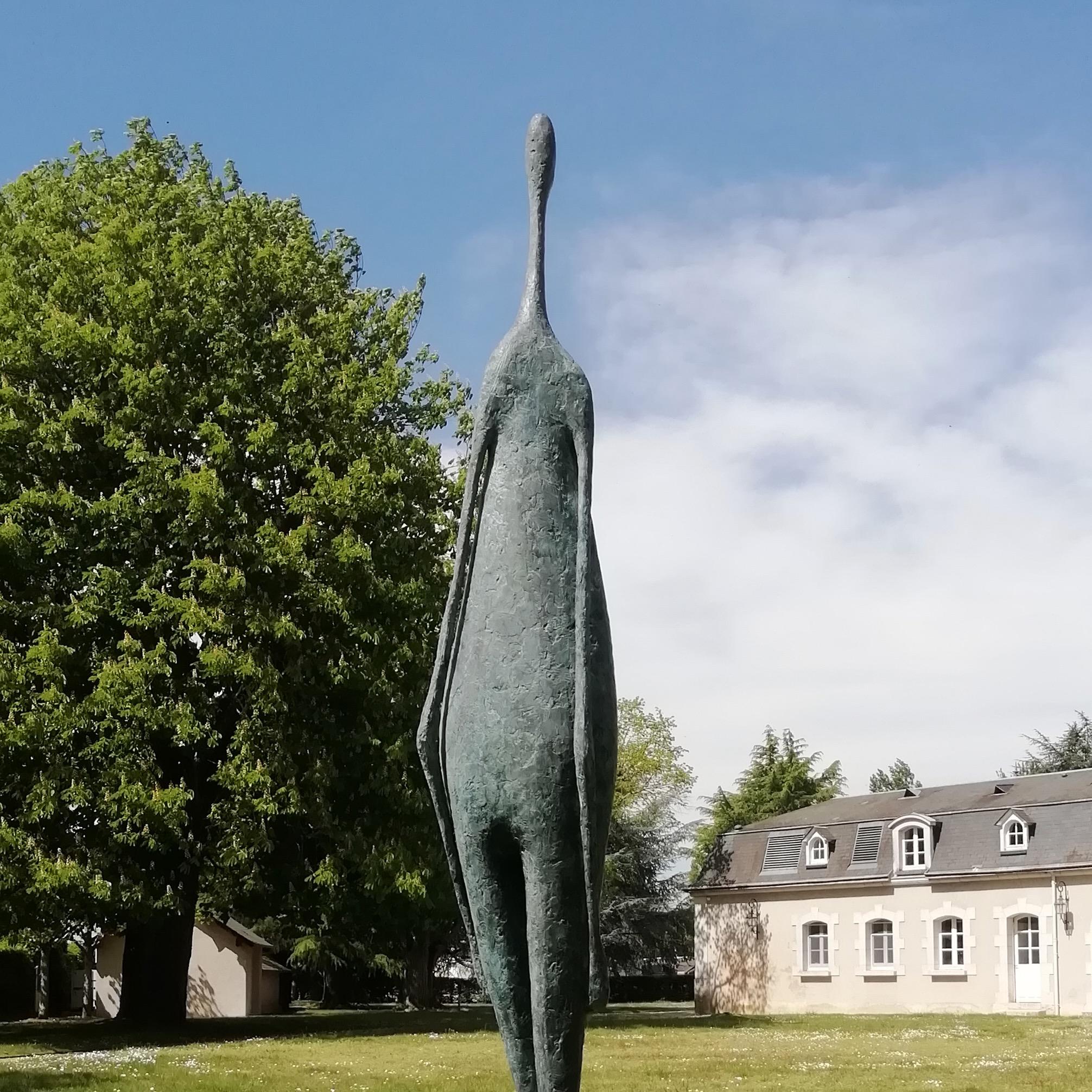 Monumental Standing Figure II by P. Yermia - Large bronze sculpture, outdoor art For Sale 3