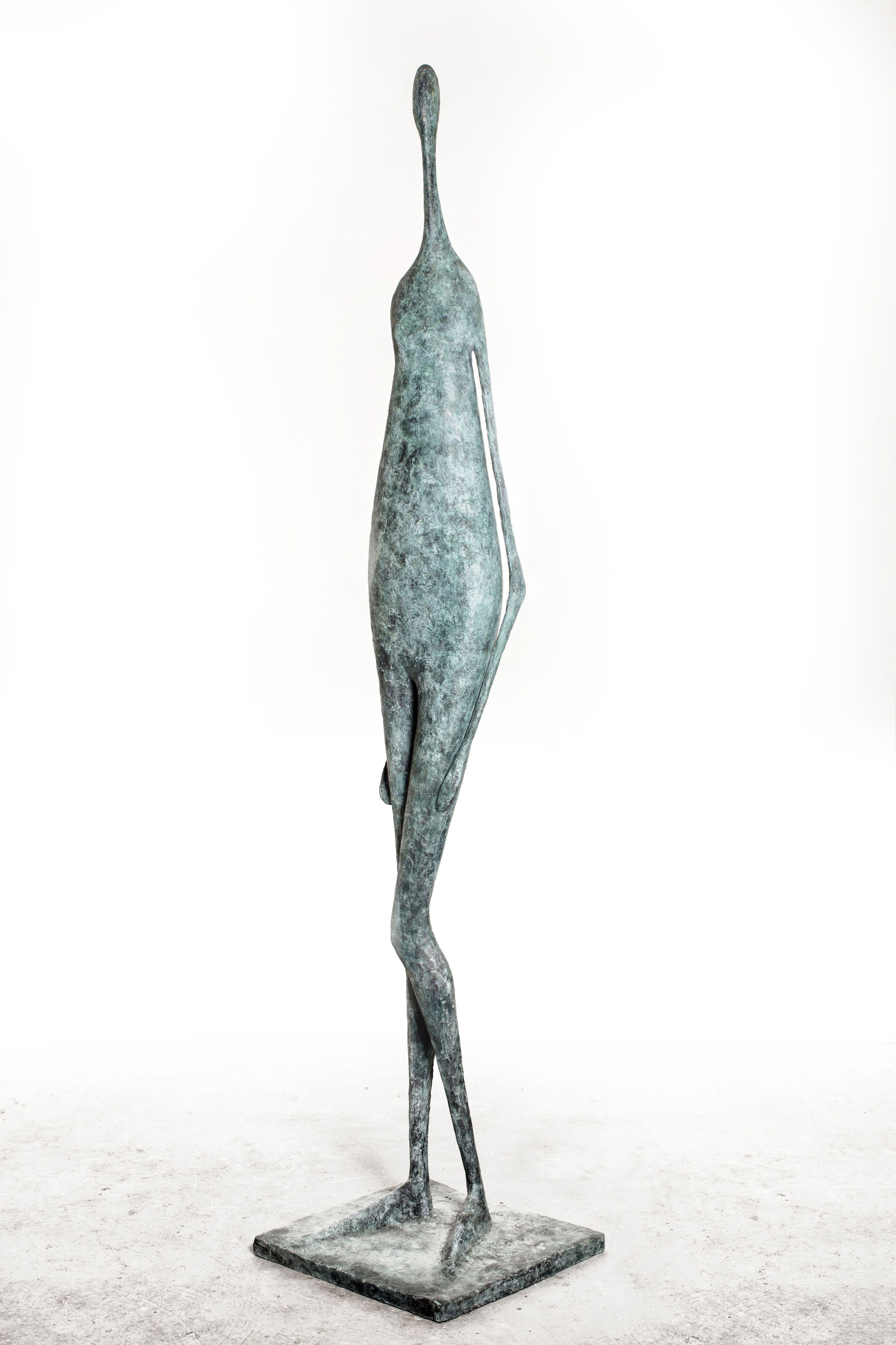 Monumental Standing Figure II is a large-scale bronze sculpture by French contemporary artist Pierre Yermia. 
H 260 × W 60 × D 60 cm. Edition of 8 + 4 A.P. Signed and numbered. 
Pierre Yermia has been developing for thirty years a singular work,