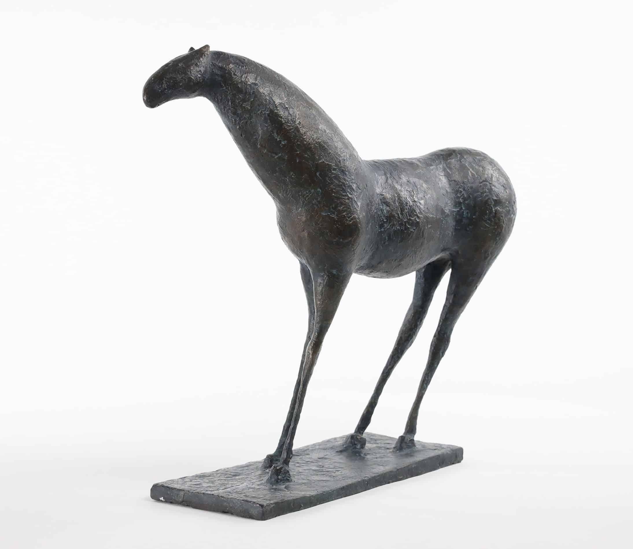 Small Horse I di Pierre Yermia - Scultura animale in bronzo, elegante, curva, selvaggia in vendita 2