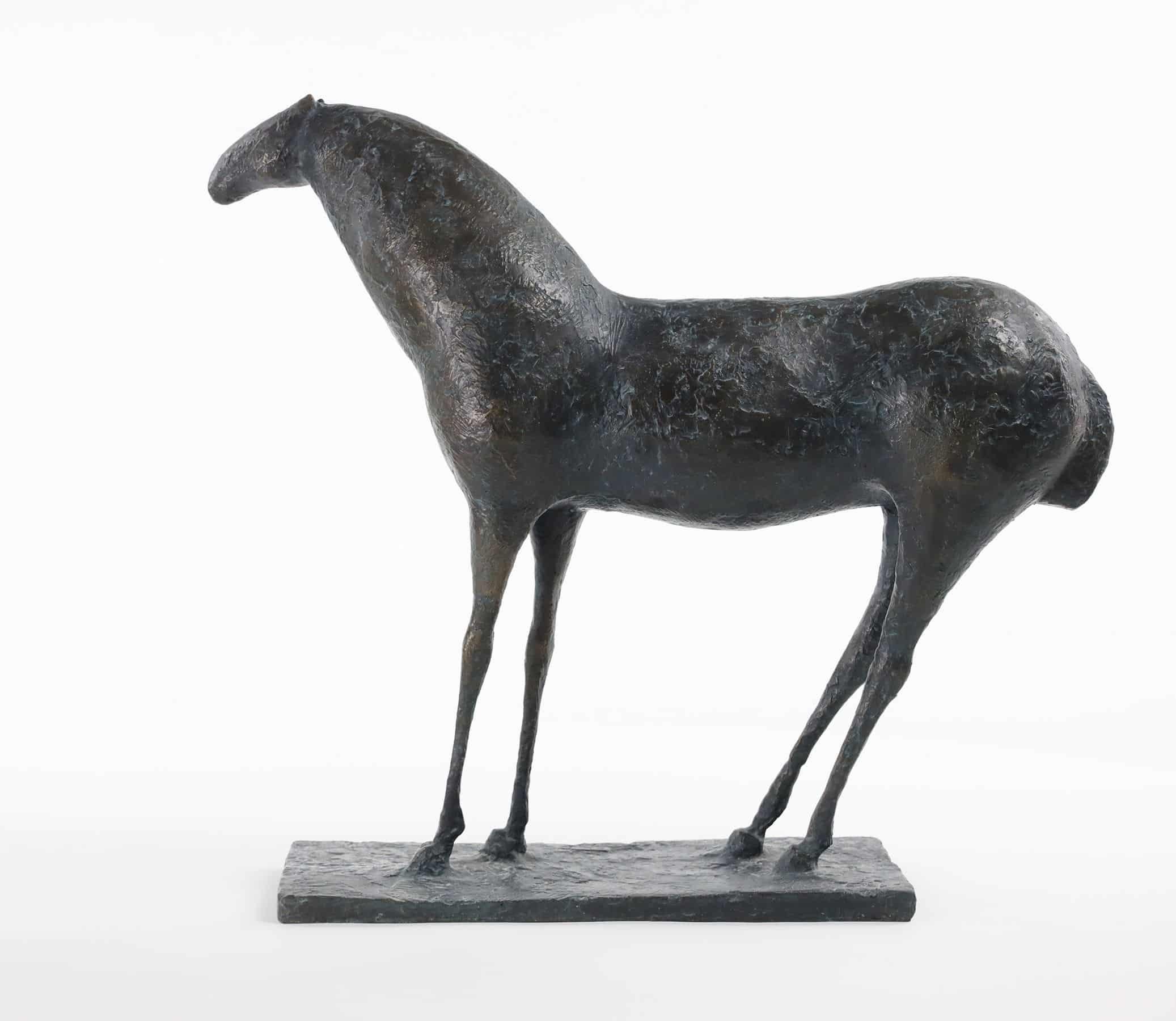 Small Horse I di Pierre Yermia - Scultura animale in bronzo, elegante, curva, selvaggia in vendita 3
